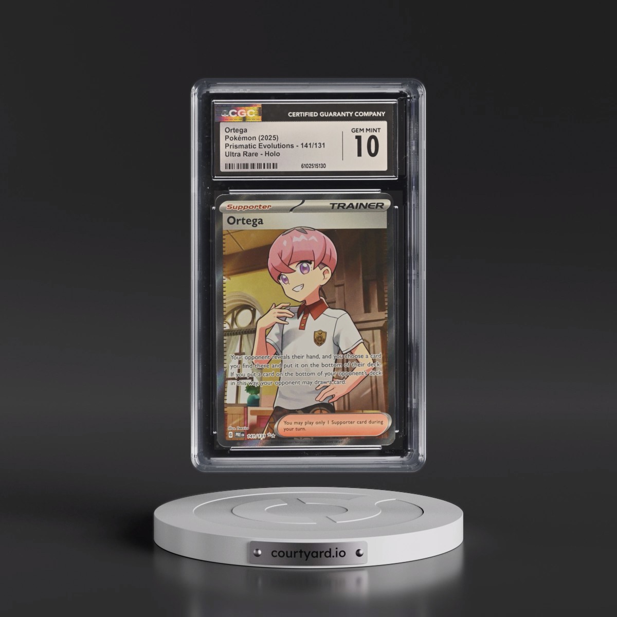 2025 Prismatic Evolutions - PRE EN #141/131 Ortega - Ultra Rare Holo (CGC 10 GEM MINT)