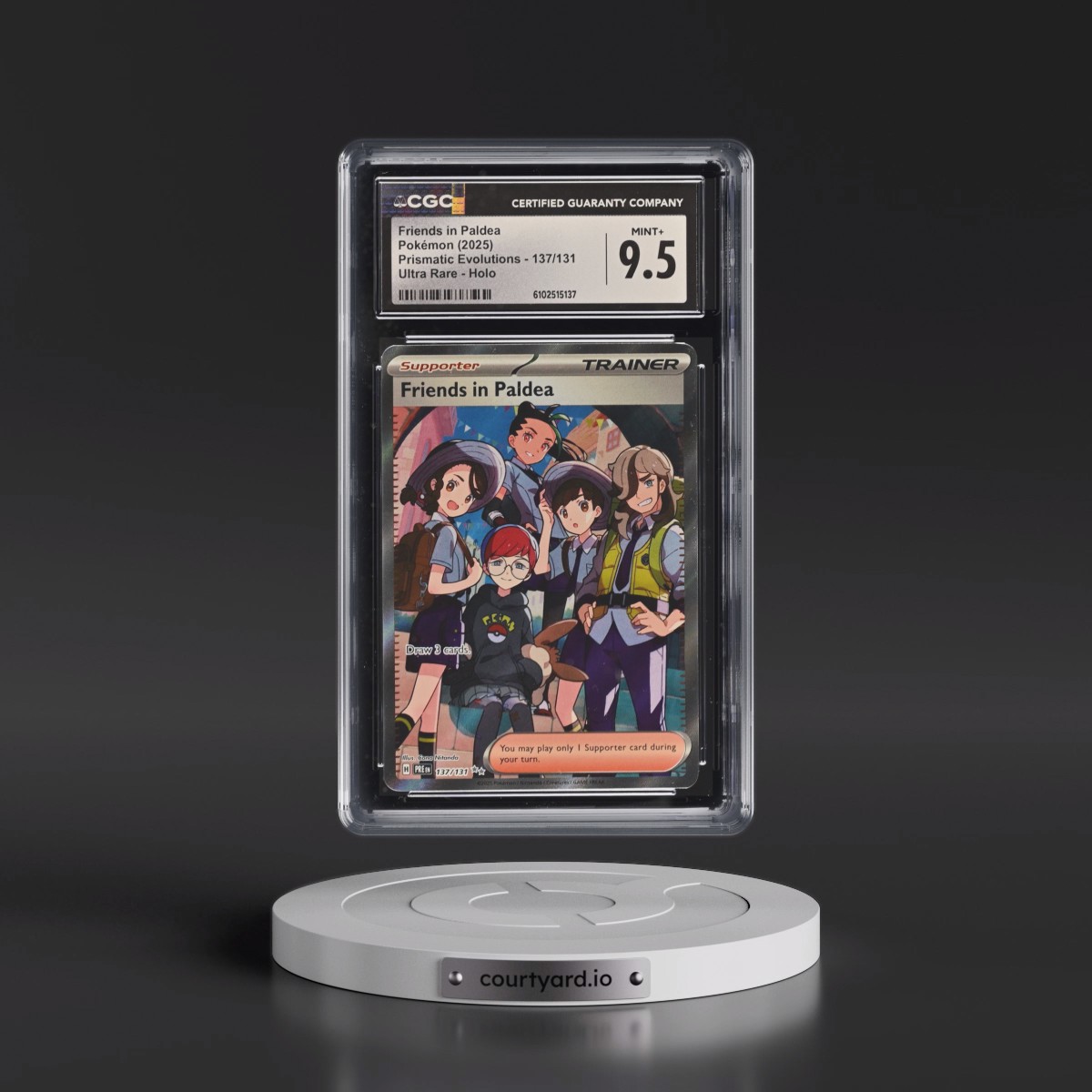 2025 Pokémon Pre EN-Prismatic Evolutions #137 Friends in Paldea - Ultra Rare (CGC 9.5 MINT+)