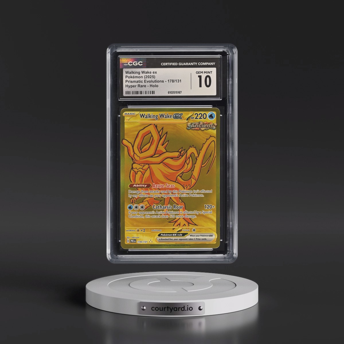 2025 Prismatic Evolutions - PRE EN #178/131 Walking Wake ex - Hyper Rare Holo (CGC 10 GEM MINT)