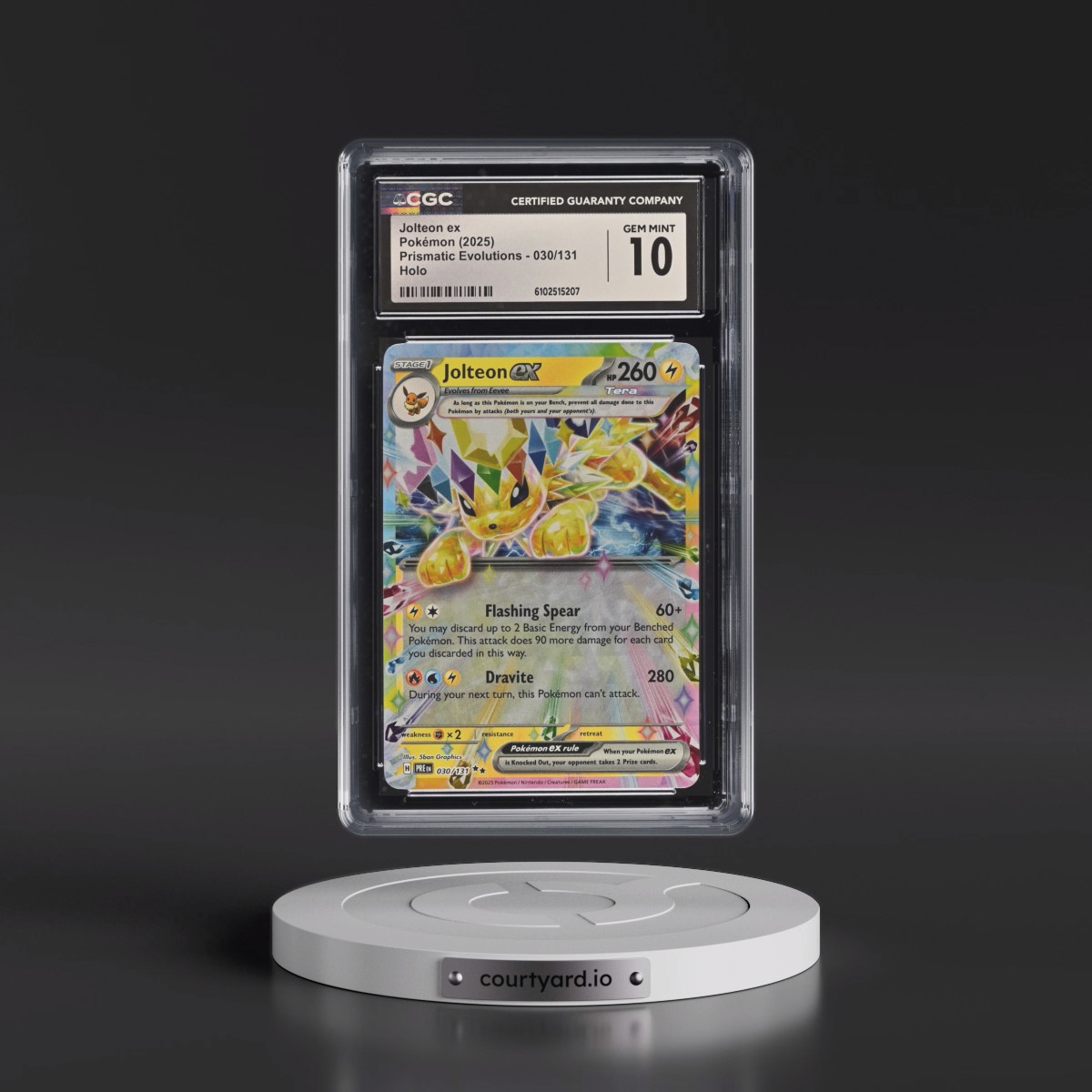 2025 Prismatic Evolutions - PRE EN #030/131 Jolteon ex - Holo (CGC 10 GEM MINT)