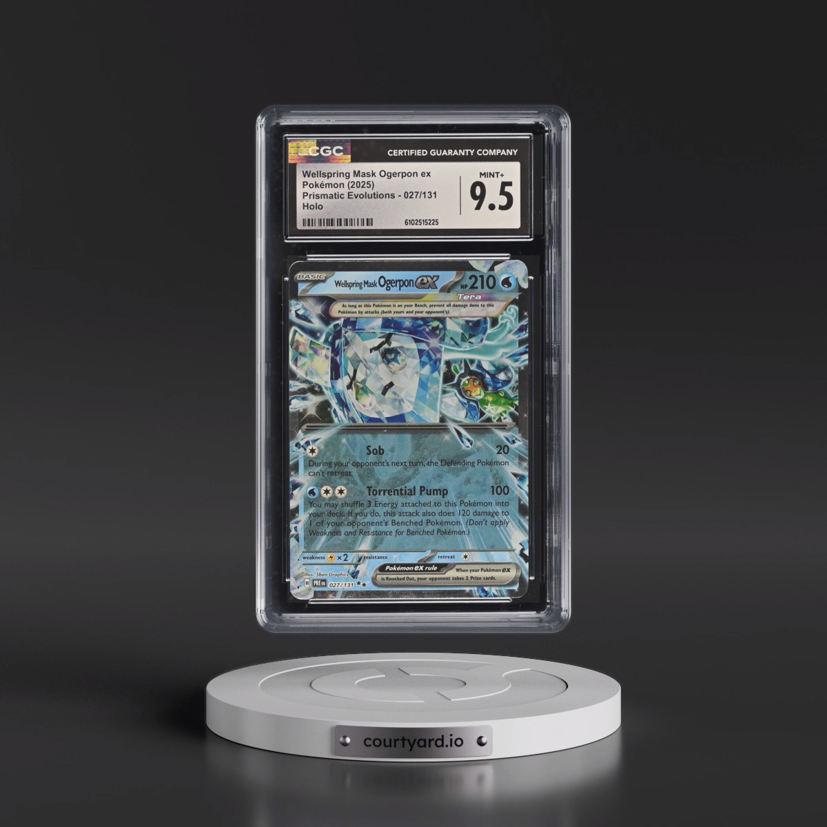 2024 Prismatic Evolutions - PRE EN #027/131 Wellspring Mask Ogerpon ex - Holo (CGC 9.5 MINT+)