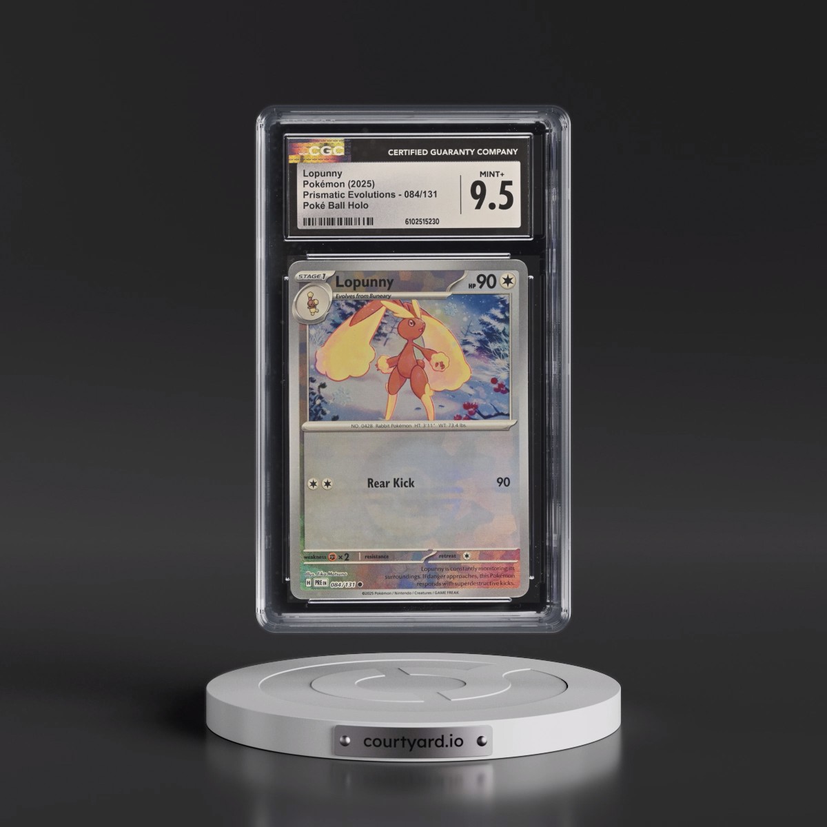 2025 Prismatic Evolutions - PRE EN #084/131 Lopunny - Poké Ball Holo (CGC 9.5 MINT+)