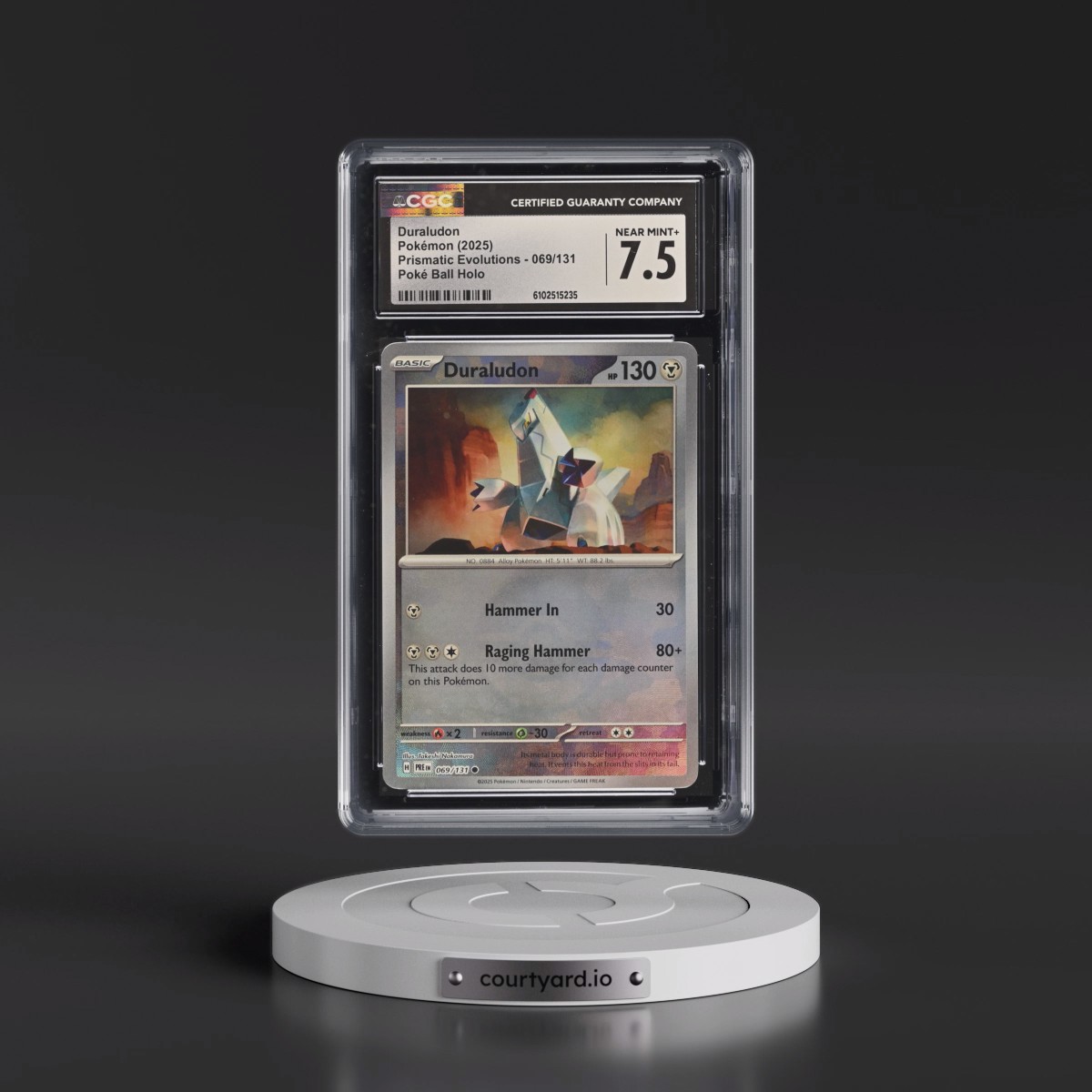 2024 Prismatic Evolutions - PRE EN Duraludon - Poké Ball Holo #069/131 CGC 7.5