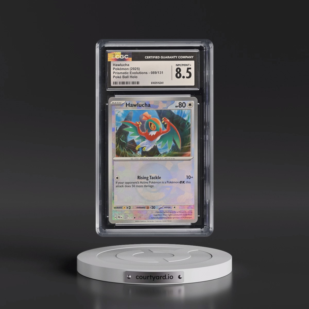 2024 Prismatic Evolutions - PRE EN #089/131 Hawlucha - Poké Ball Holo (CGC 8.5 NM-MT+)