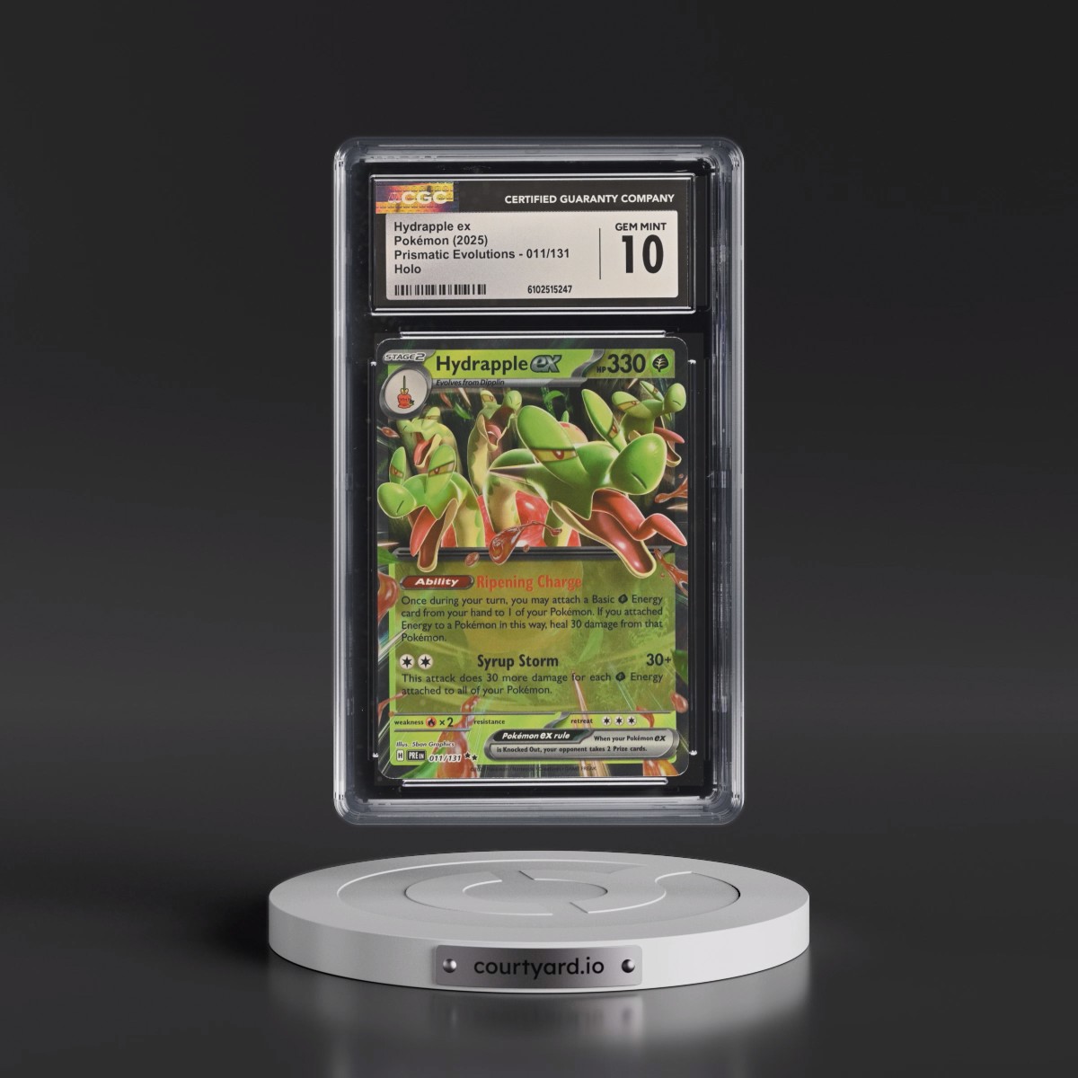 2024 Prismatic Evolutions - PRE EN #011/131 Hydrapple ex - Holo (CGC 10 GEM MINT)