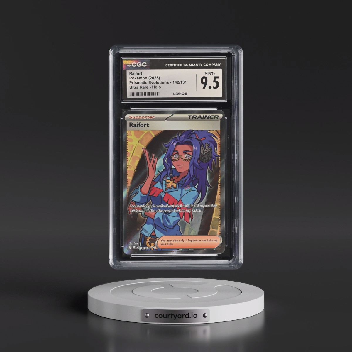 2025 Prismatic Evolutions - PRE EN #142/131 Raifort - Ultra Rare Holo (CGC 9.5 MINT+)