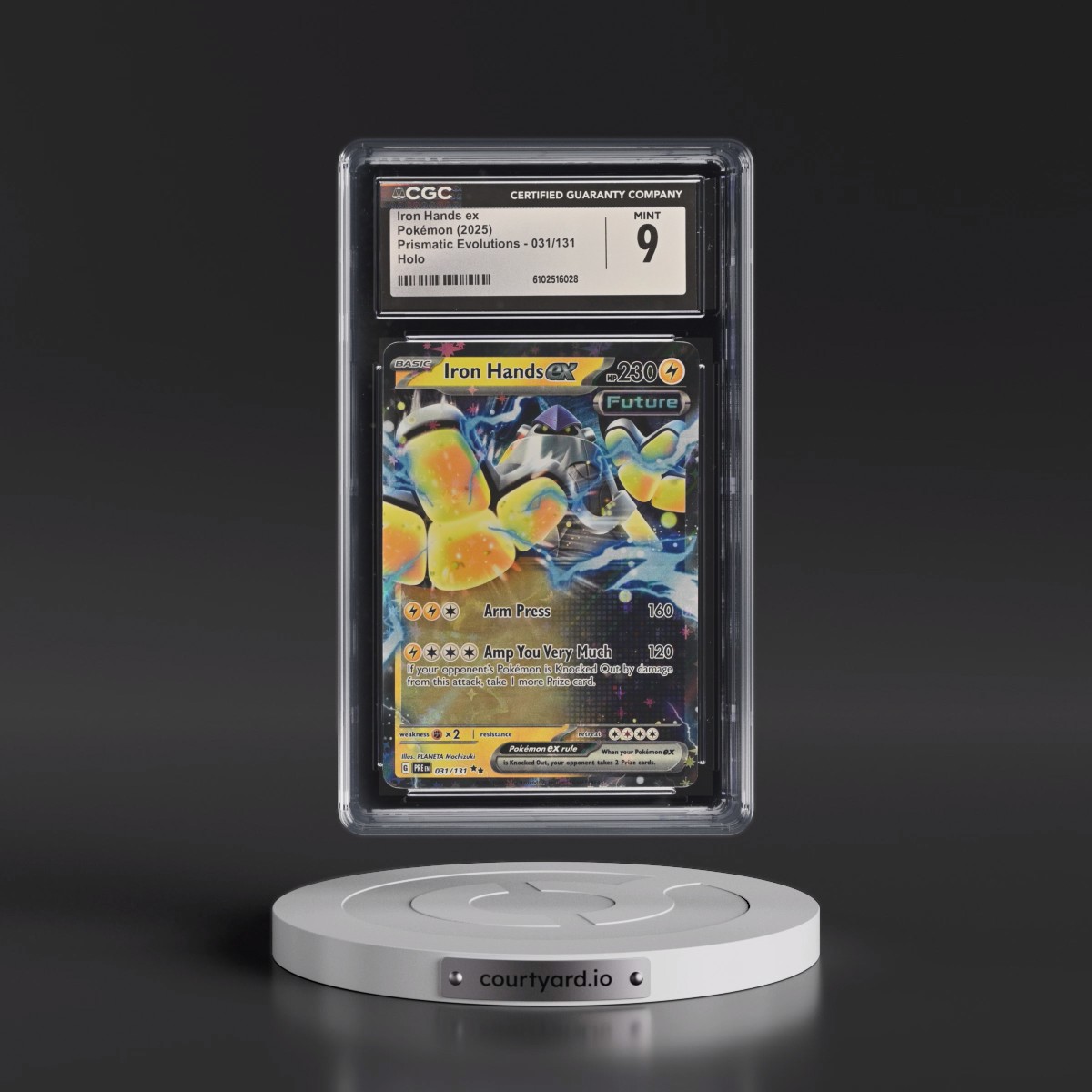 2024 Prismatic Evolutions - PRE EN #031/131 Iron Hands ex - Holo (CGC 9 MINT)