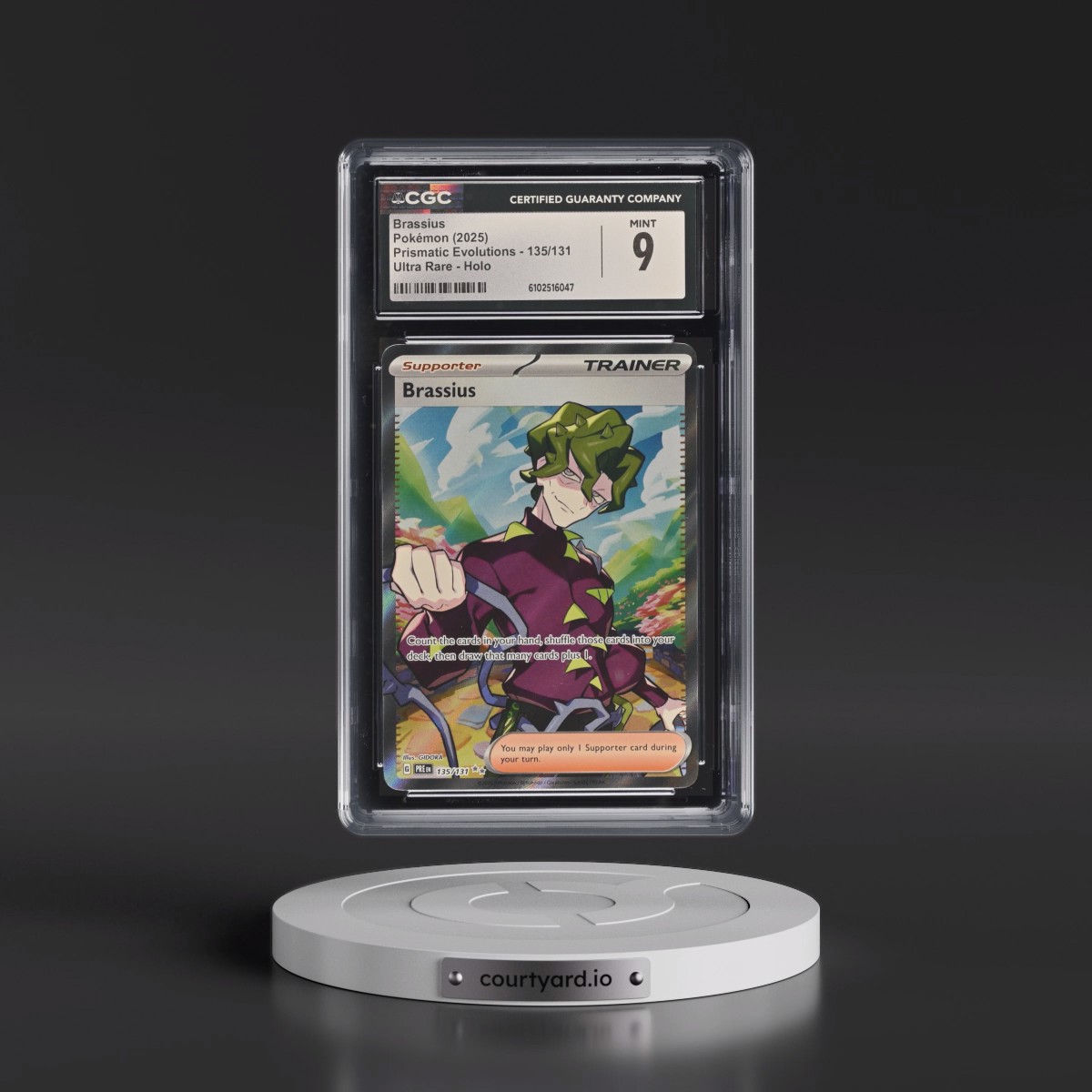 2025 Prismatic Evolutions - PRE EN #135/131 Brassius - Ultra Rare Holo (CGC 9 MINT)