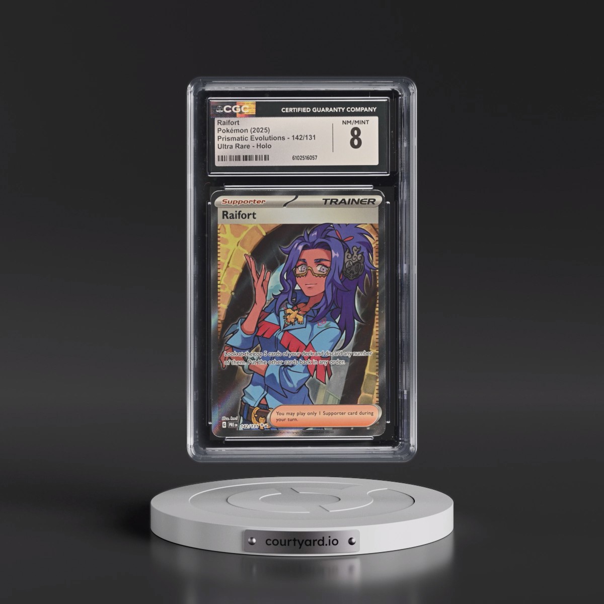 2025 Prismatic Evolutions - PRE EN #142/131 Raifort - Ultra Rare Holo (CGC 8 NM-MT)