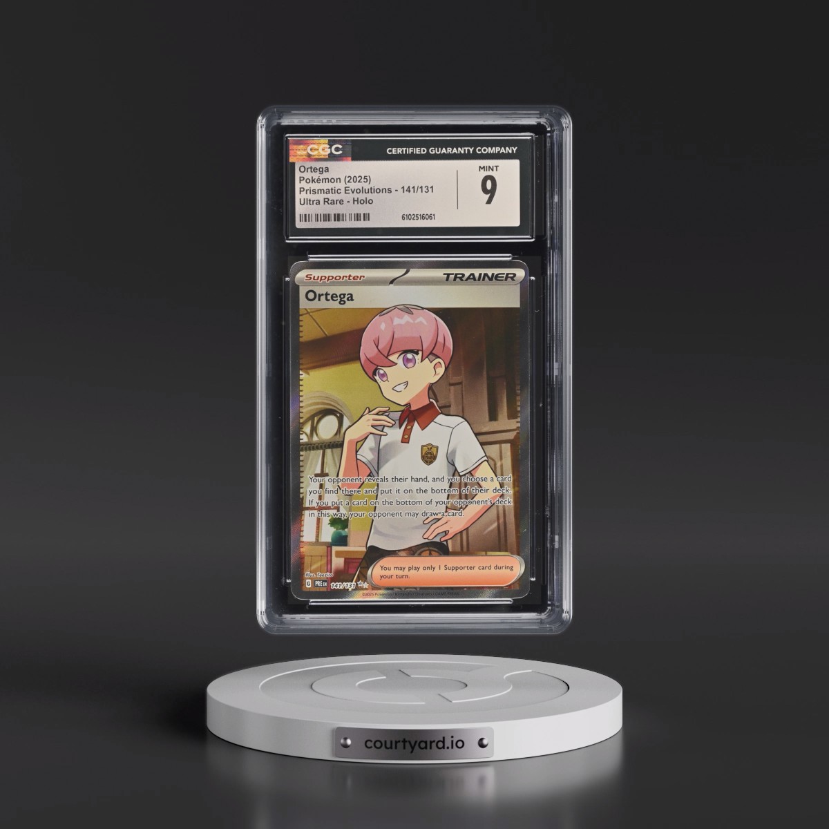 2025 Prismatic Evolutions - PRE EN #141/131 Ortega - Ultra Rare Holo (CGC 9 MINT)