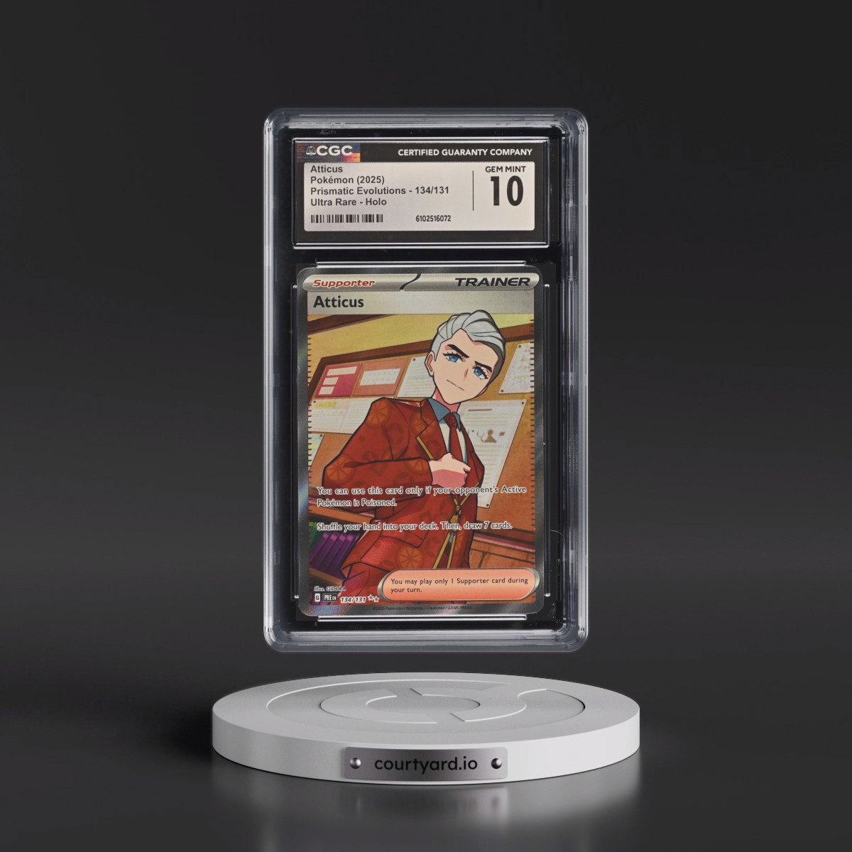 2025 Pokémon Pre EN-Prismatic Evolutions #134 Atticus - Ultra Rare (CGC 10 GEM MINT)