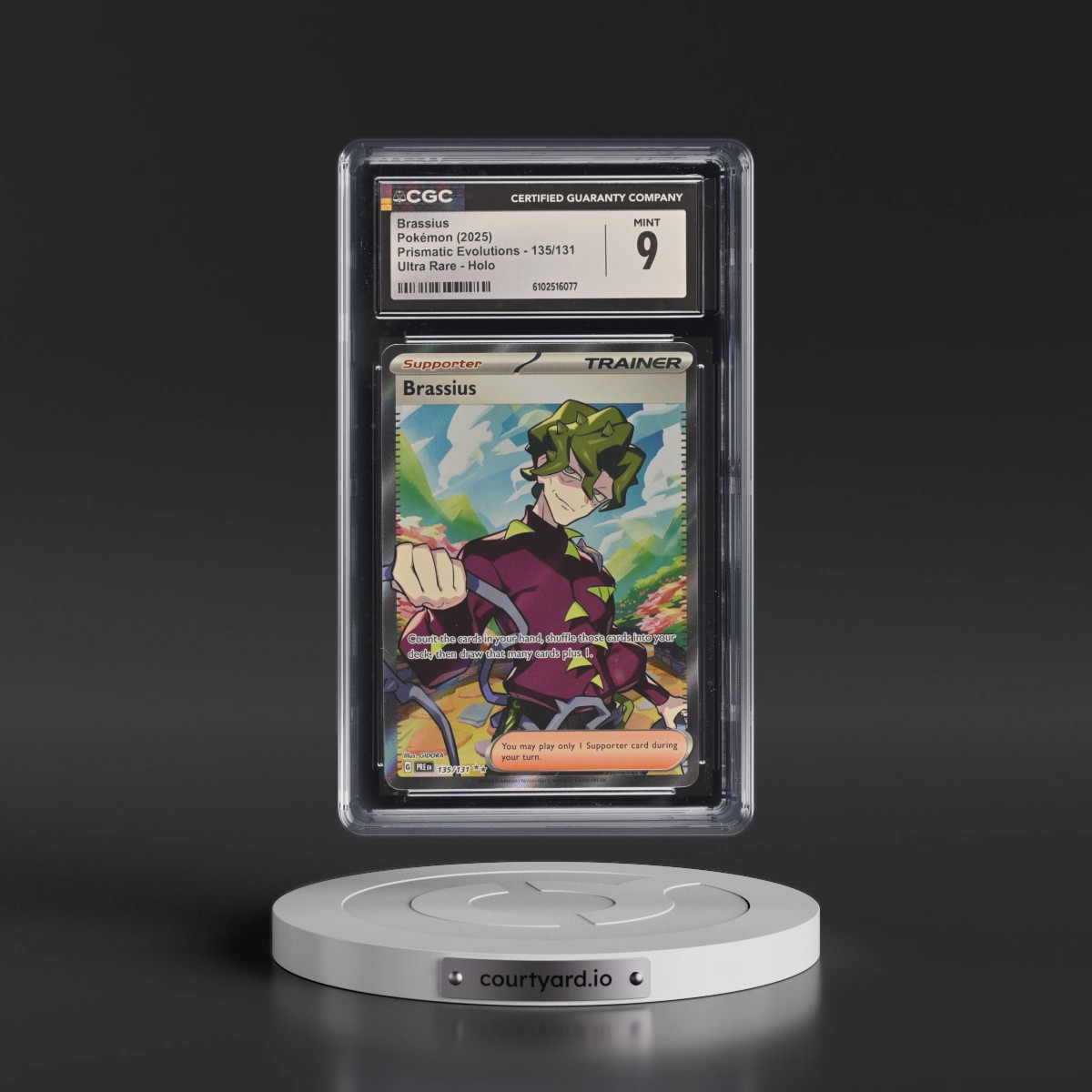 2025 Prismatic Evolutions - PRE EN #135/131 Brassius - Ultra Rare Holo (CGC 9 MINT)