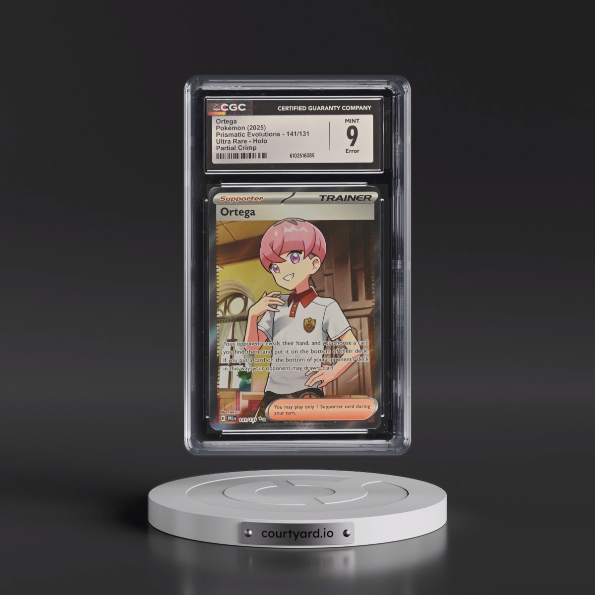 2025 Prismatic Evolutions - PRE EN #141/131 Ortega - Ultra Rare Holo (CGC 9 MINT)