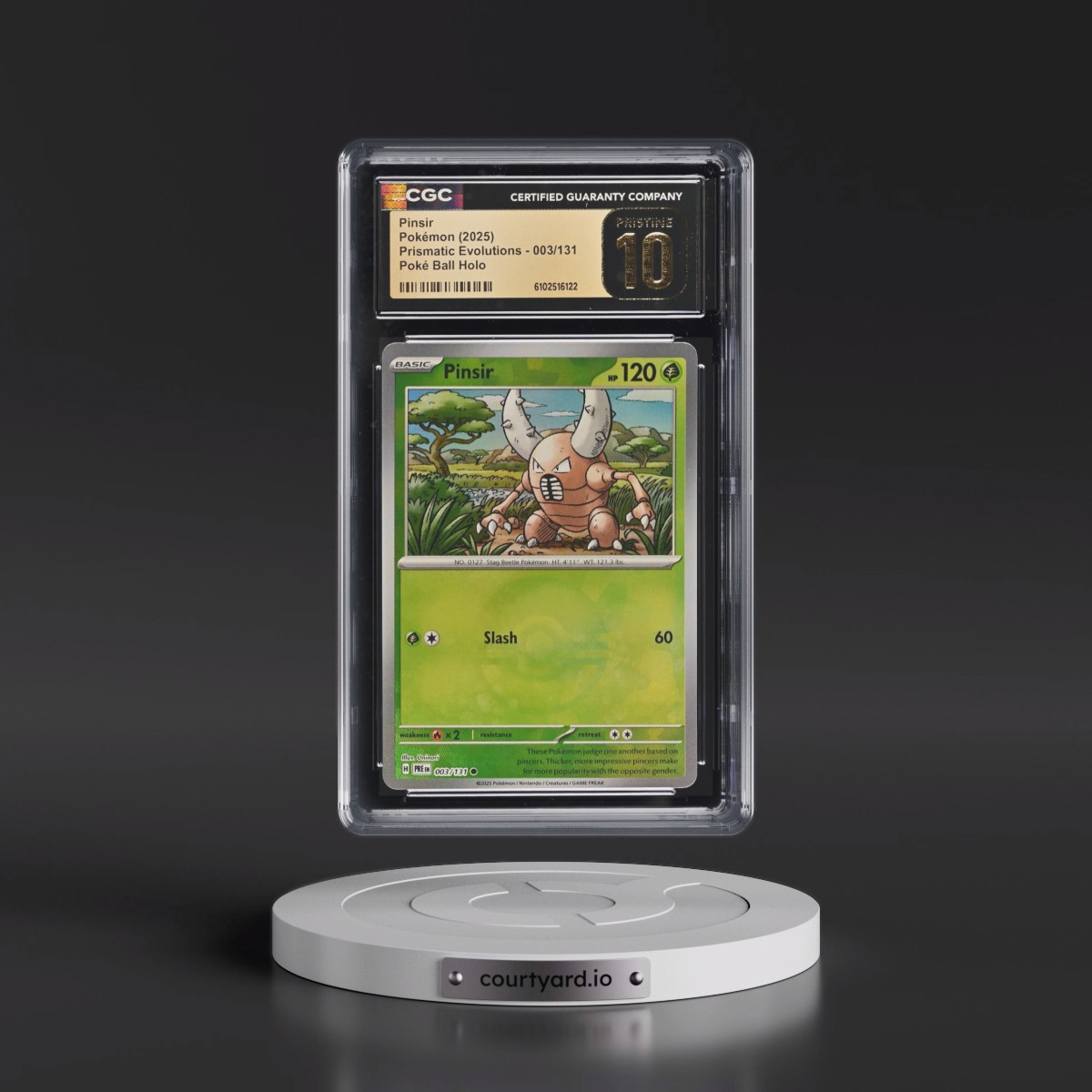 2024 Prismatic Evolutions - PRE EN #003/131 Pinsir - Poké Ball Holo (CGC 10 PRISTINE)