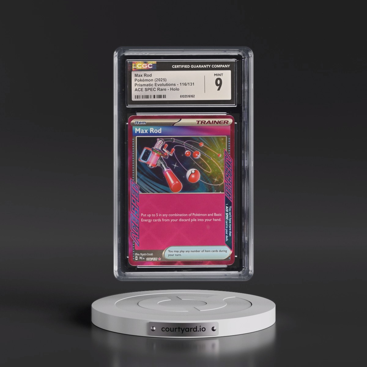 2024 Prismatic Evolutions - PRE EN #116/131 Max Rod - ACE SPEC Rare Holo (CGC 9 MINT)