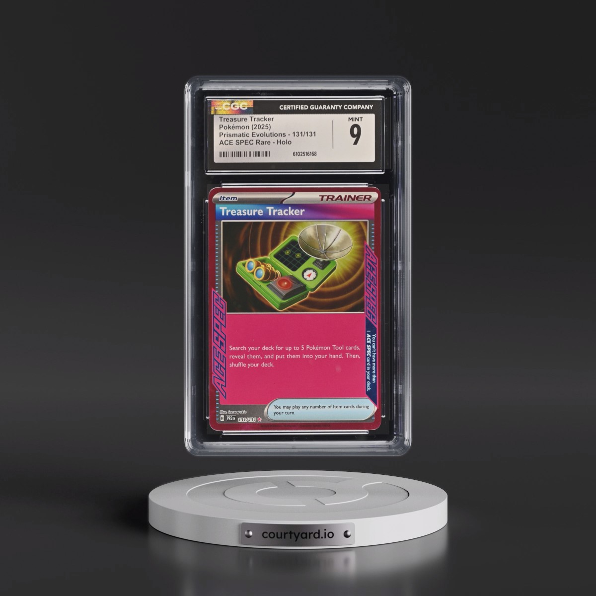 2024 Prismatic Evolutions - PRE EN #131/131 Treasure Tracker - ACE SPEC Rare Holo (CGC 9 MINT)