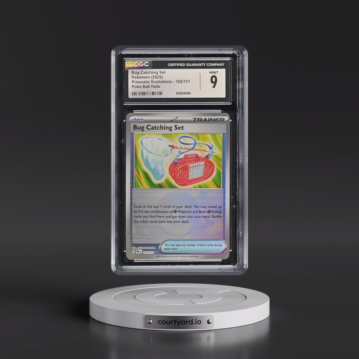 2024 Prismatic Evolutions - PRE EN #102/131 Bug Catching Set - Poké Ball Holo (CGC 9 MINT)