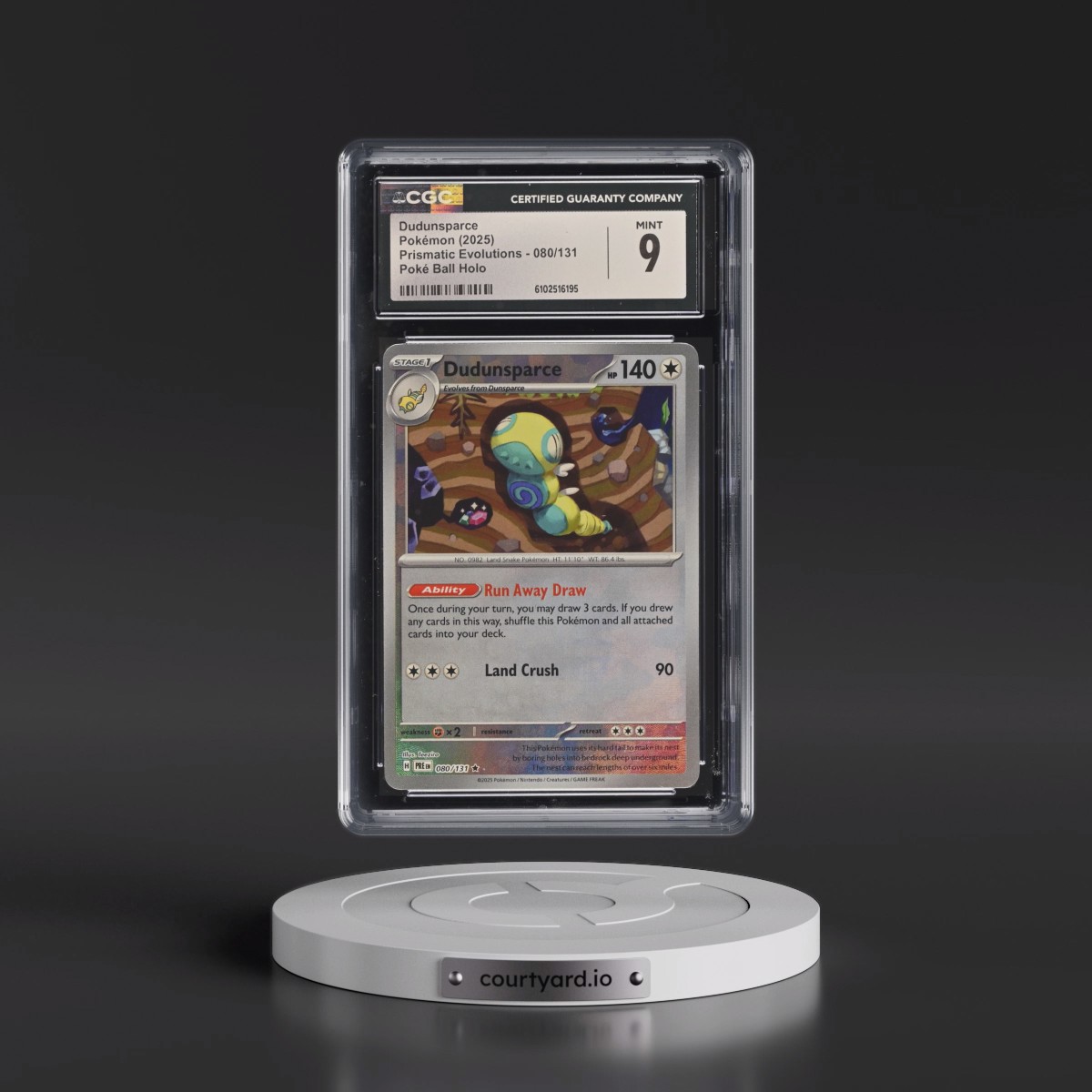 2024 Prismatic Evolutions - PRE EN #080/131 Dudunsparce - Poké Ball Holo (CGC 9 MINT)