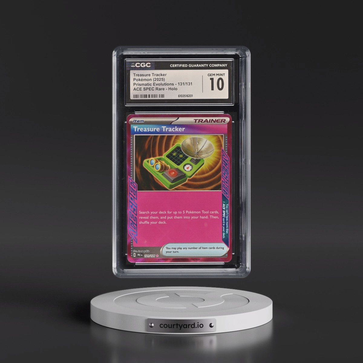 2024 Prismatic Evolutions - PRE EN #131/131 Treasure Tracker - ACE SPEC Rare Holo (CGC 10 GEM MINT)
