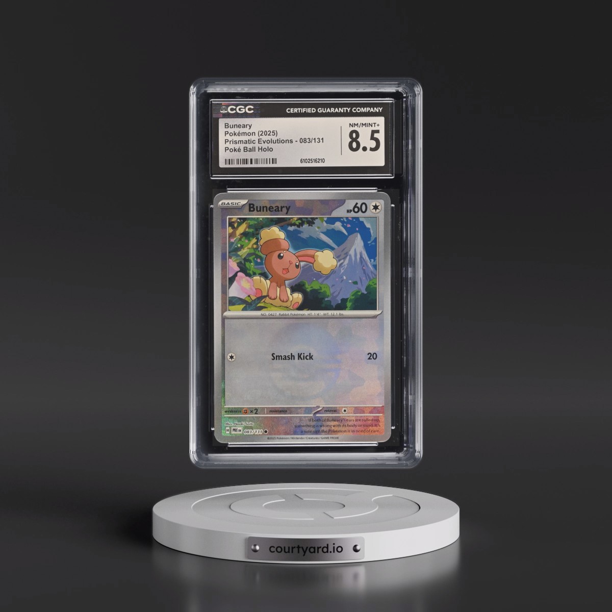 2024 Prismatic Evolutions - PRE EN #083/131 Buneary - Poké Ball Holo (CGC 8.5 NM-MT+)