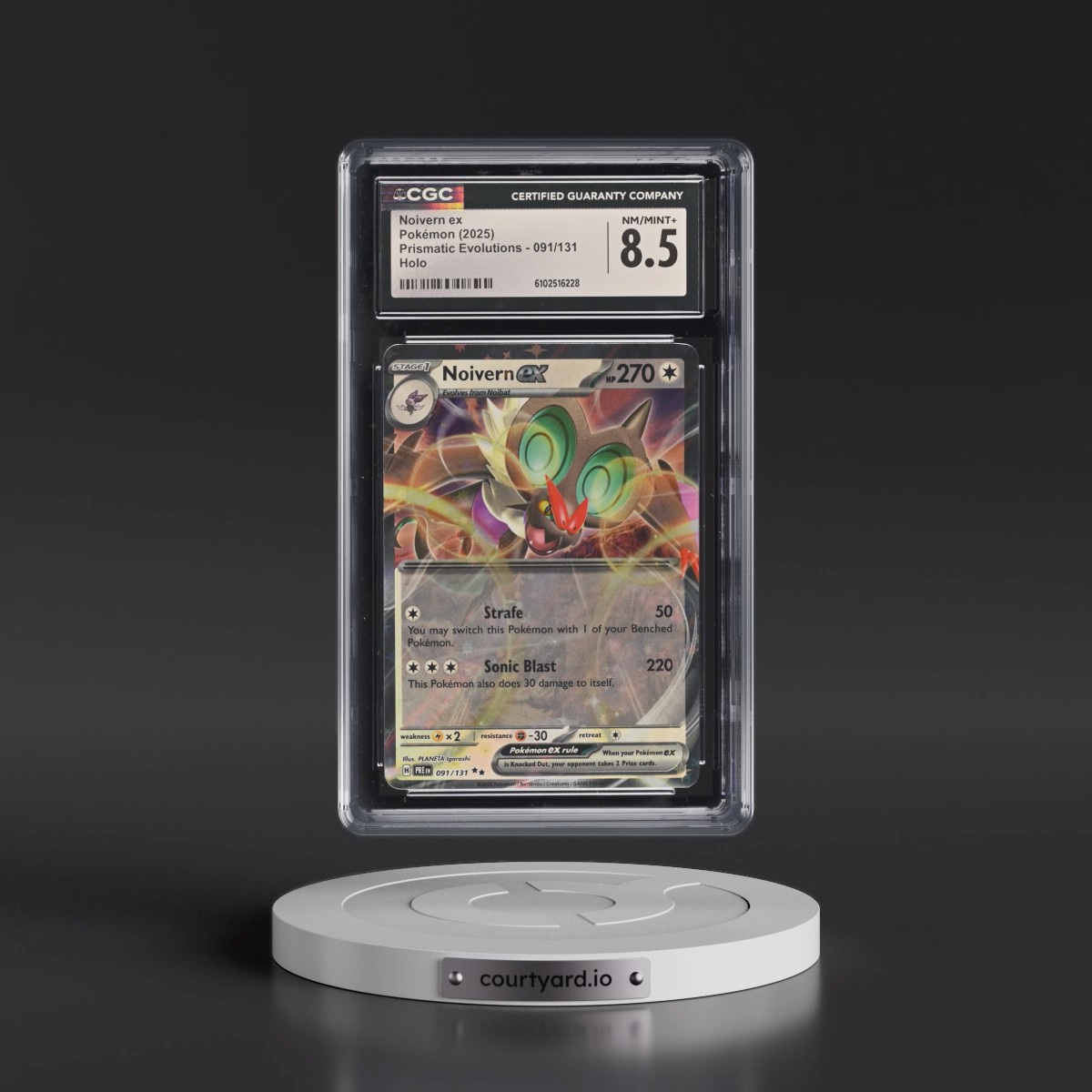 2025 Prismatic Evolutions - PRE EN #091/131 Noivern ex - Holo (CGC 8.5 NM-MT+)