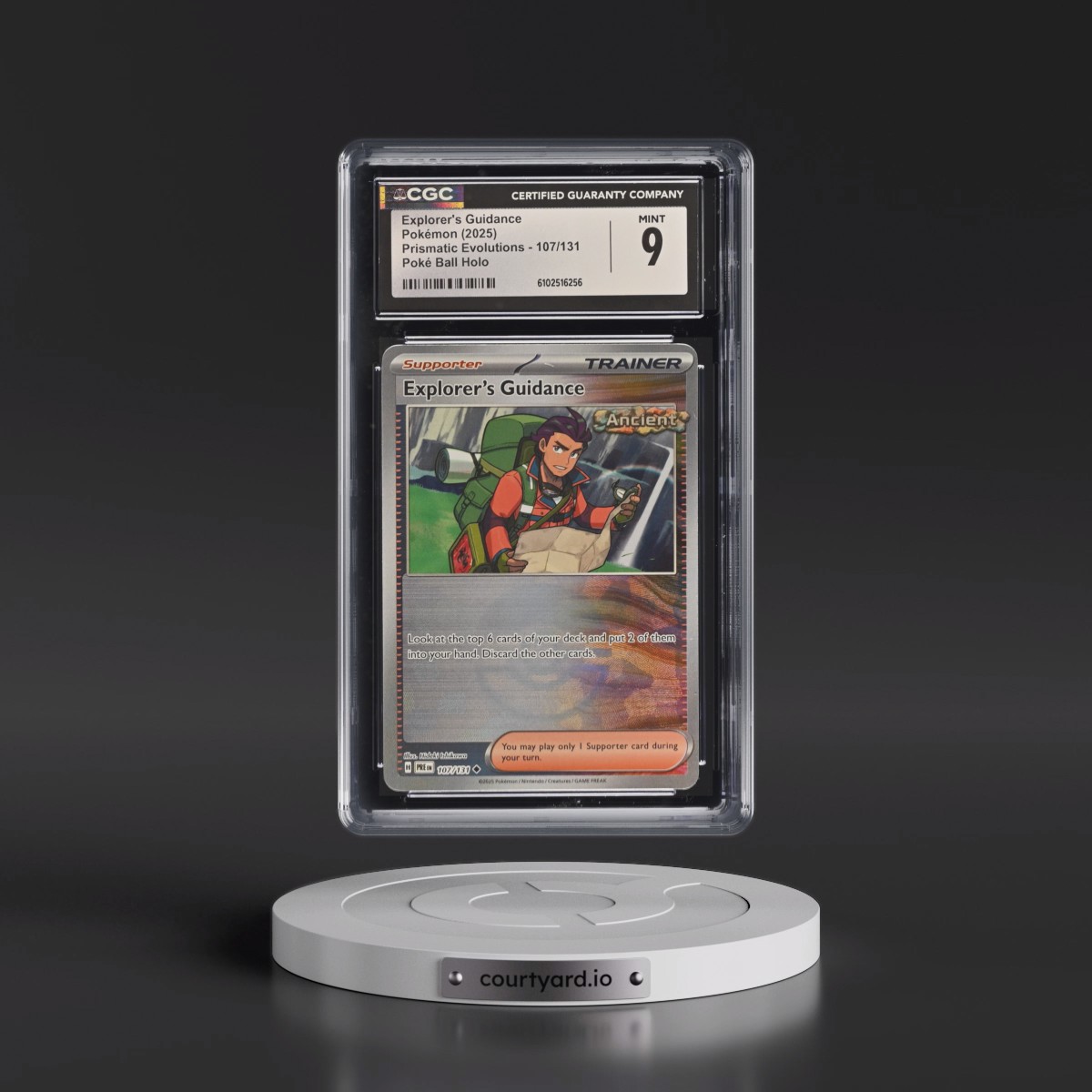 2024 Prismatic Evolutions - PRE EN #107/131 Explorer's Guidance - Poké Ball Holo (CGC 9 MINT)