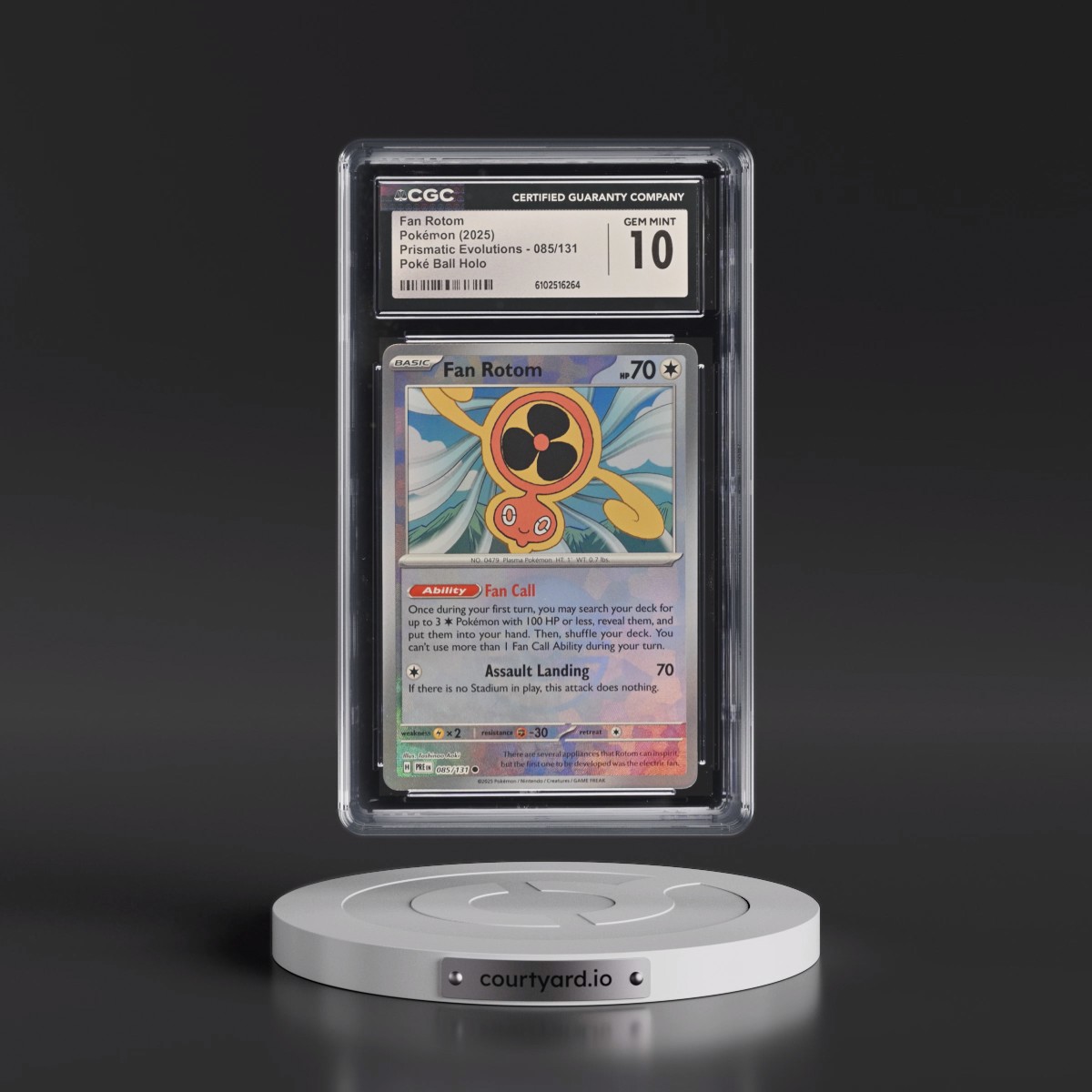 2024 Prismatic Evolutions - PRE EN #085/131 Fan Rotom - Poké Ball Holo (CGC 10 GEM MINT)