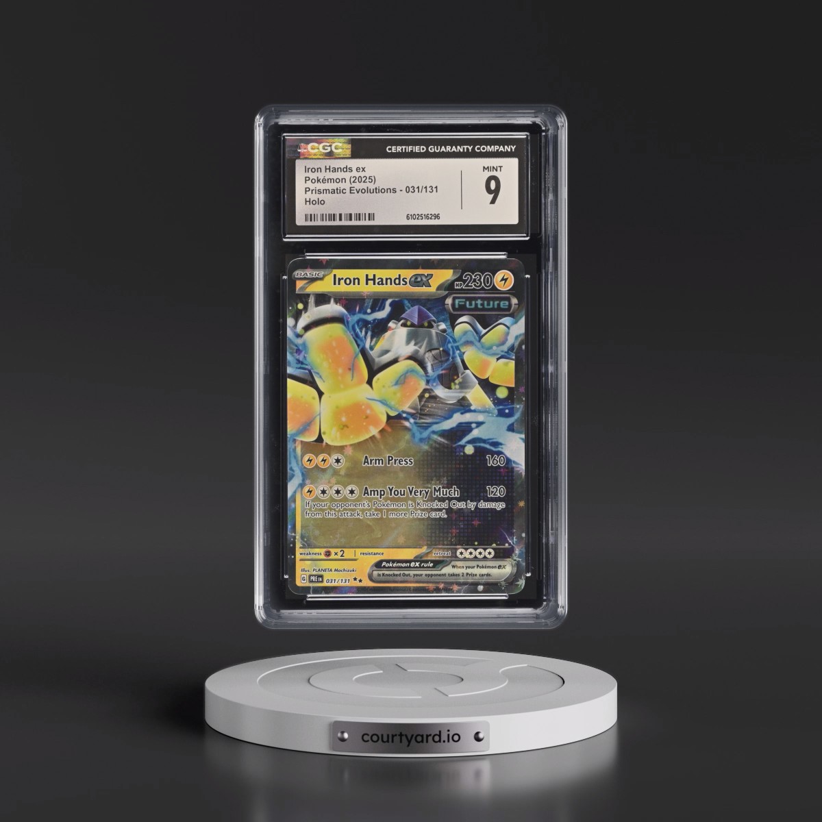 2024 Prismatic Evolutions - PRE EN #031/131 Iron Hands ex - Holo (CGC 9 MINT)