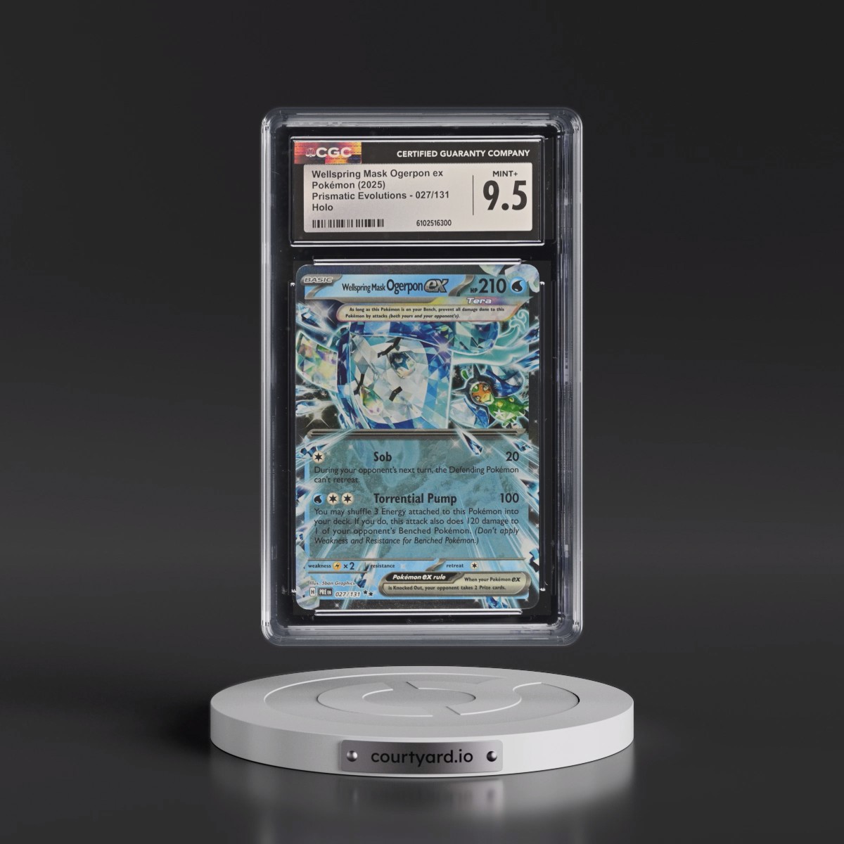 2024 Prismatic Evolutions - PRE EN #027/131 Wellspring Mask Ogerpon ex - Holo (CGC 9.5 MINT+)