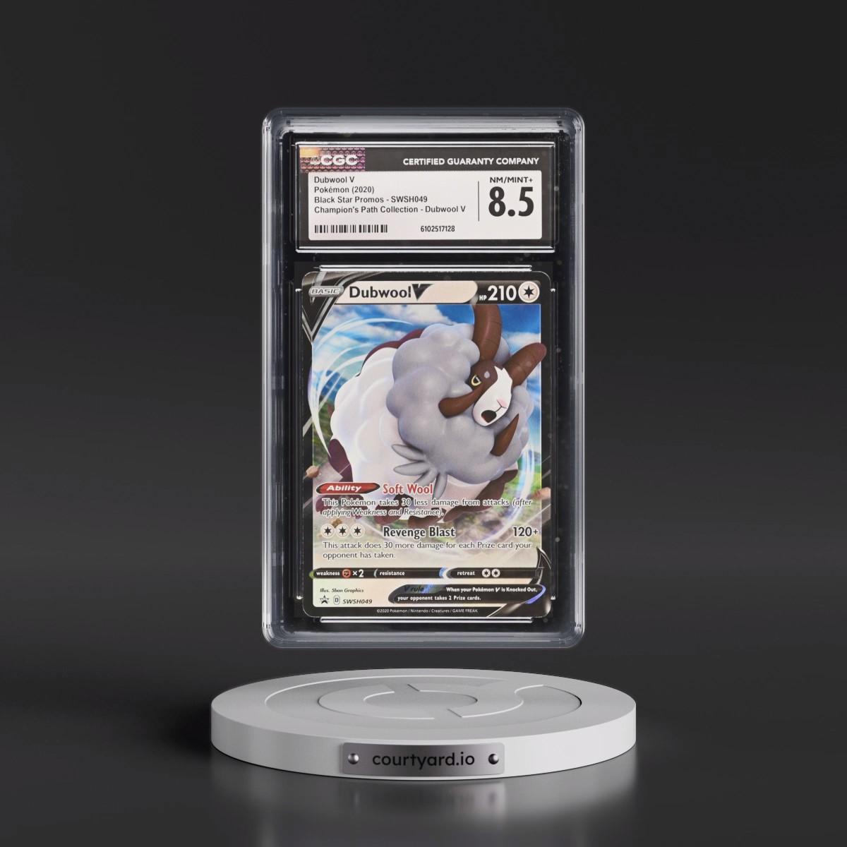 2017 Black Star Promos - Sword & Shield #SWSH049 Dubwool V - Holo Champion's Path Collection - Dubwool V (CGC 8.5 NM-MT+)