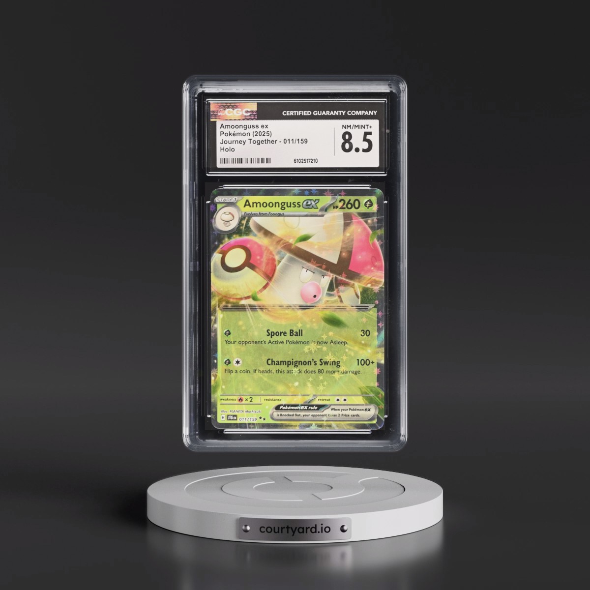 2025 Journey Together - JTG EN #011/159 Amoonguss ex - Holo (CGC 8.5 NM-MT+)