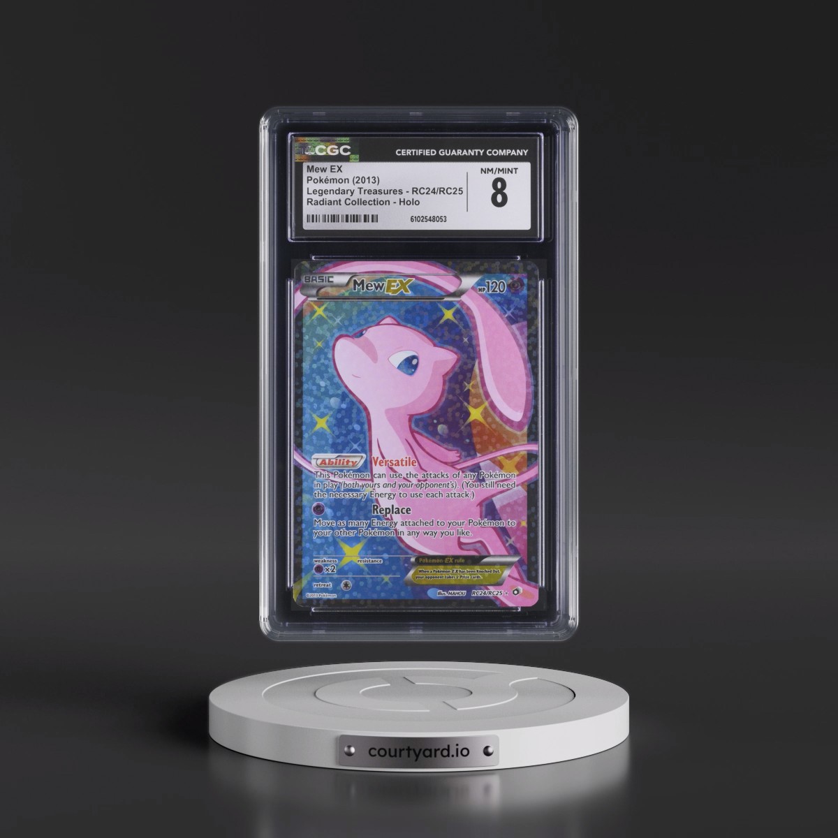 2013 Legendary Treasures #RC24/RC25 Mew EX - Radiant Collection Holo (CGC 8 NM-MT)