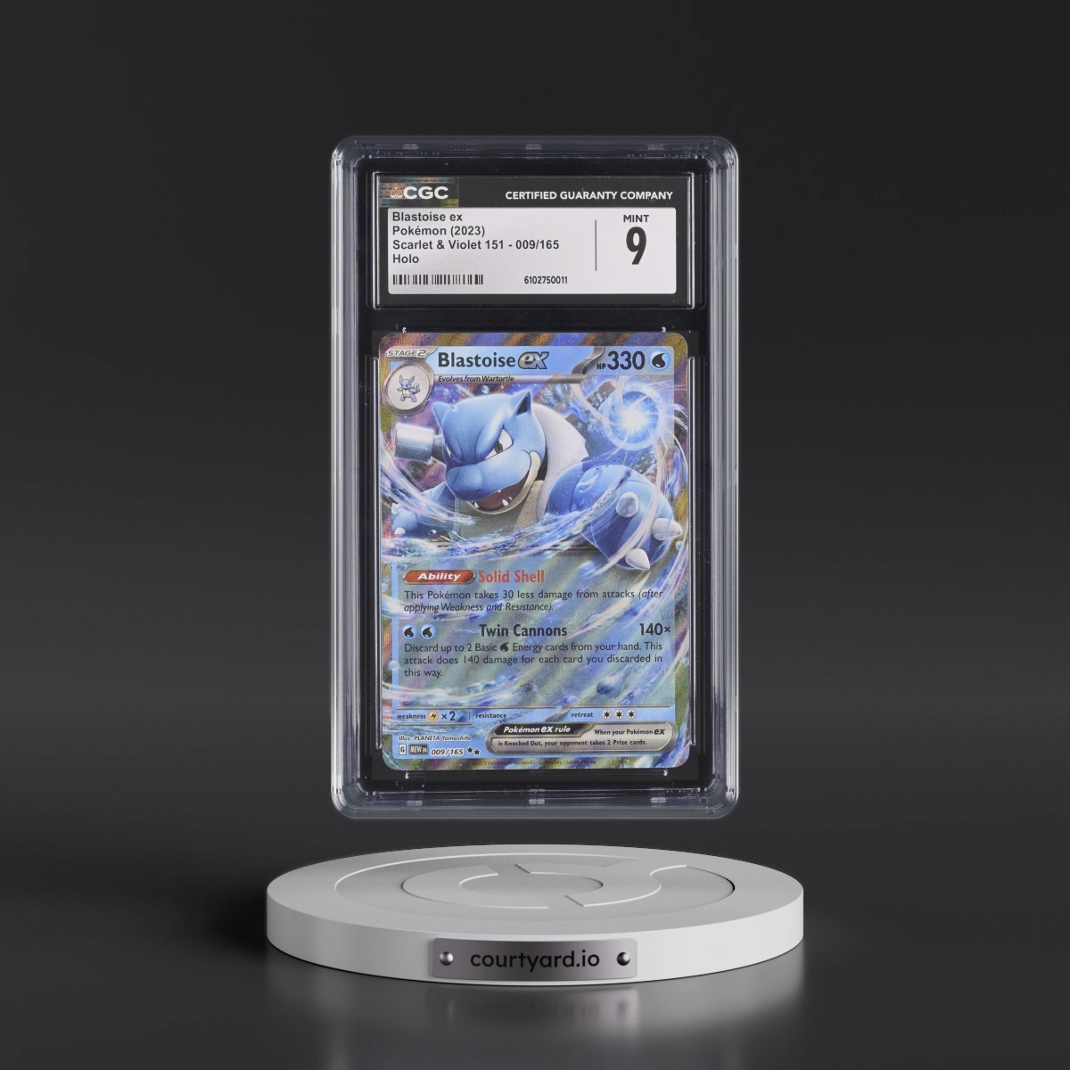 2023 Scarlet & Violet 151 - MEW EN #009/165 Blastoise ex - Holo (CGC 9 MINT)