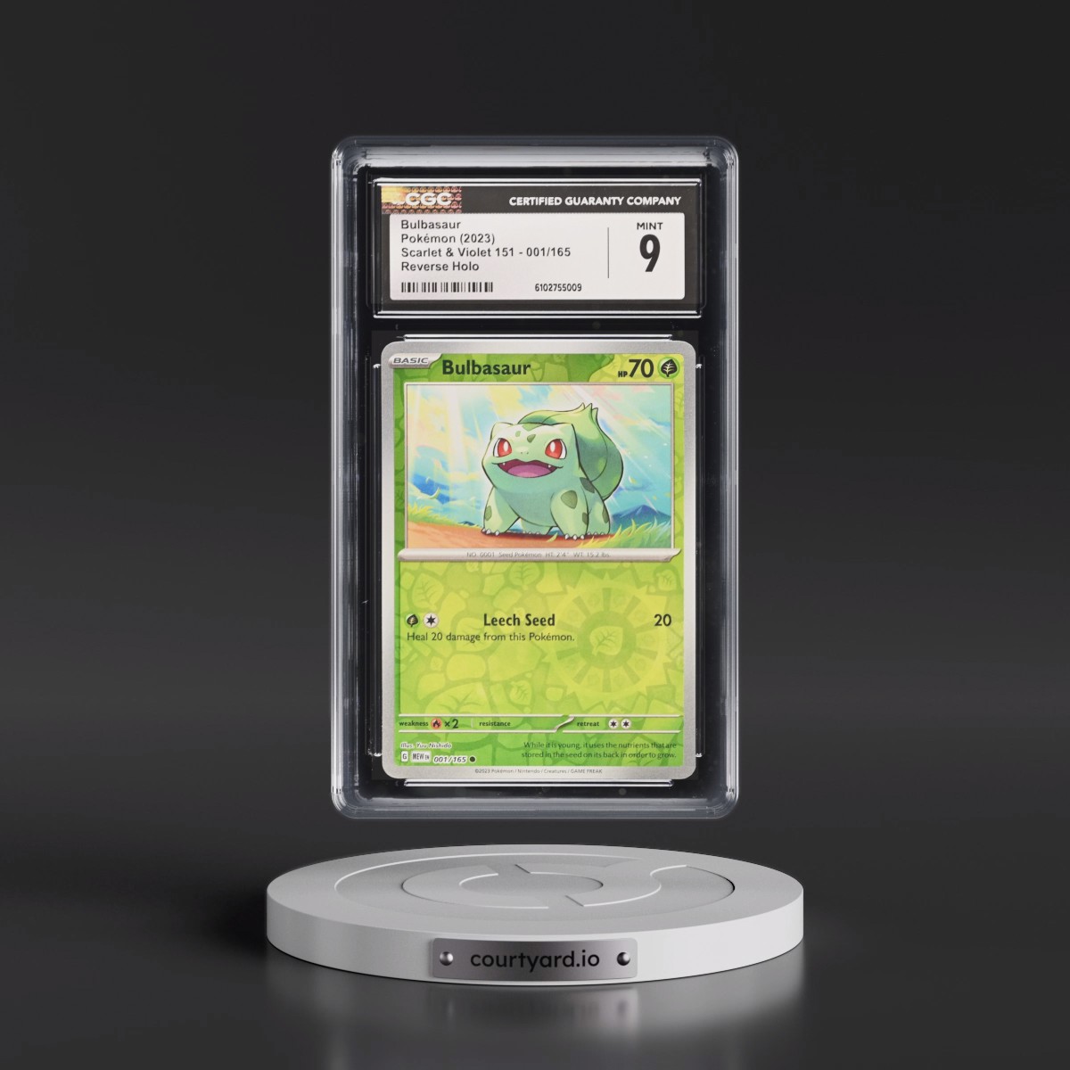 2023 Scarlet & Violet 151 - MEW EN #001/165 Bulbasaur - Reverse Holo (CGC 9 MINT)
