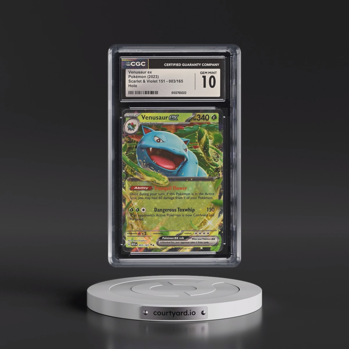 2023 Scarlet & Violet 151 - MEW EN #003/165 Venusaur ex - Holo (CGC 10 GEM MINT)