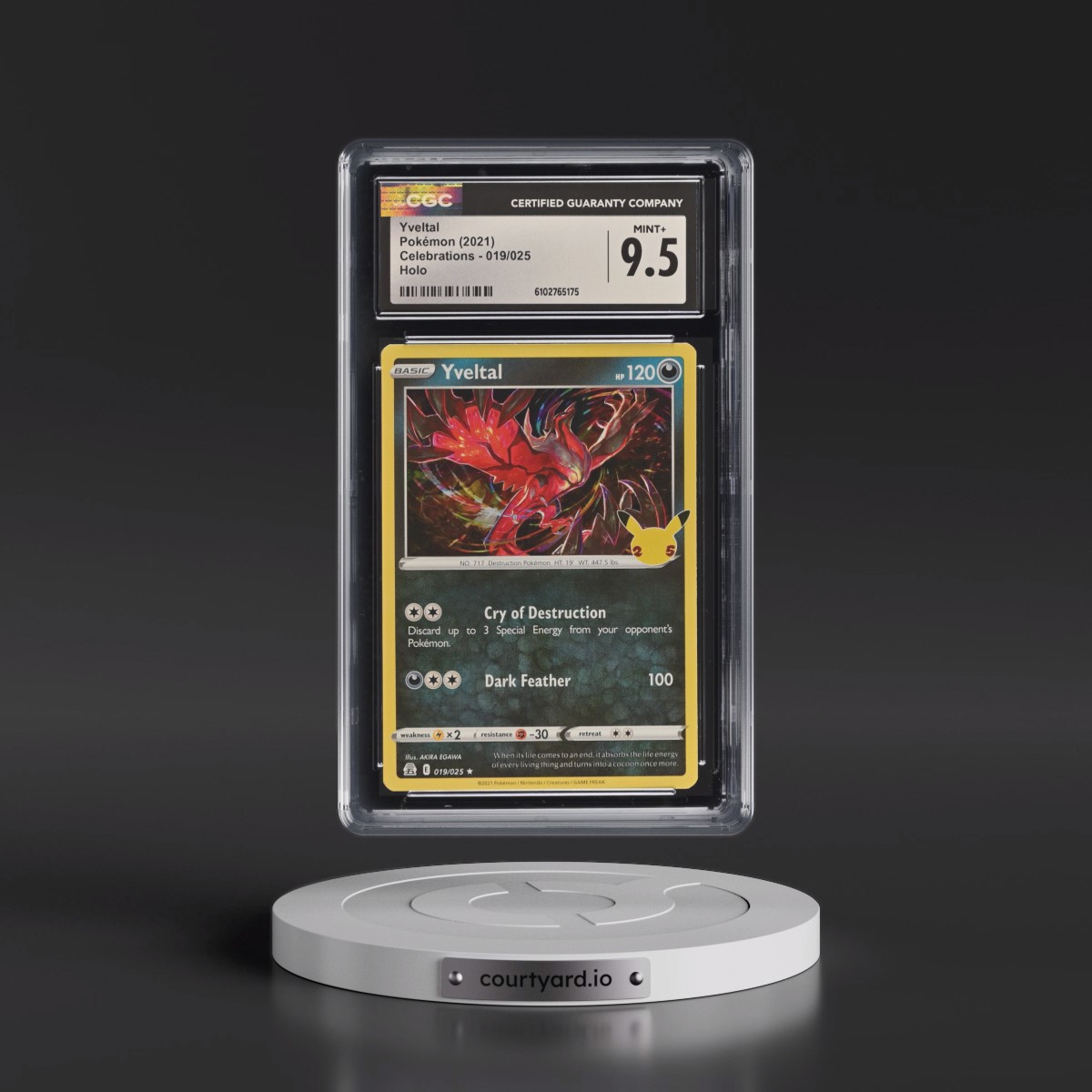 2021 Celebrations #019/025 Yveltal - Holo (CGC 9.5 MINT+)