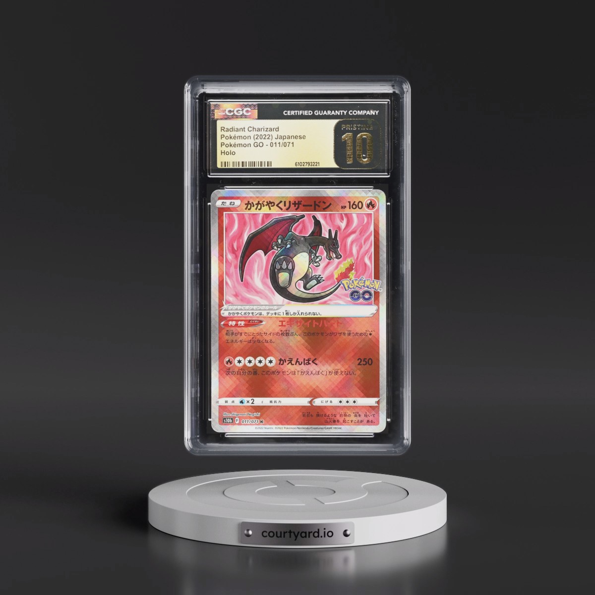 2022 Pokémon GO #011/071 Radiant Charizard - Holo (CGC 10 PRISTINE)