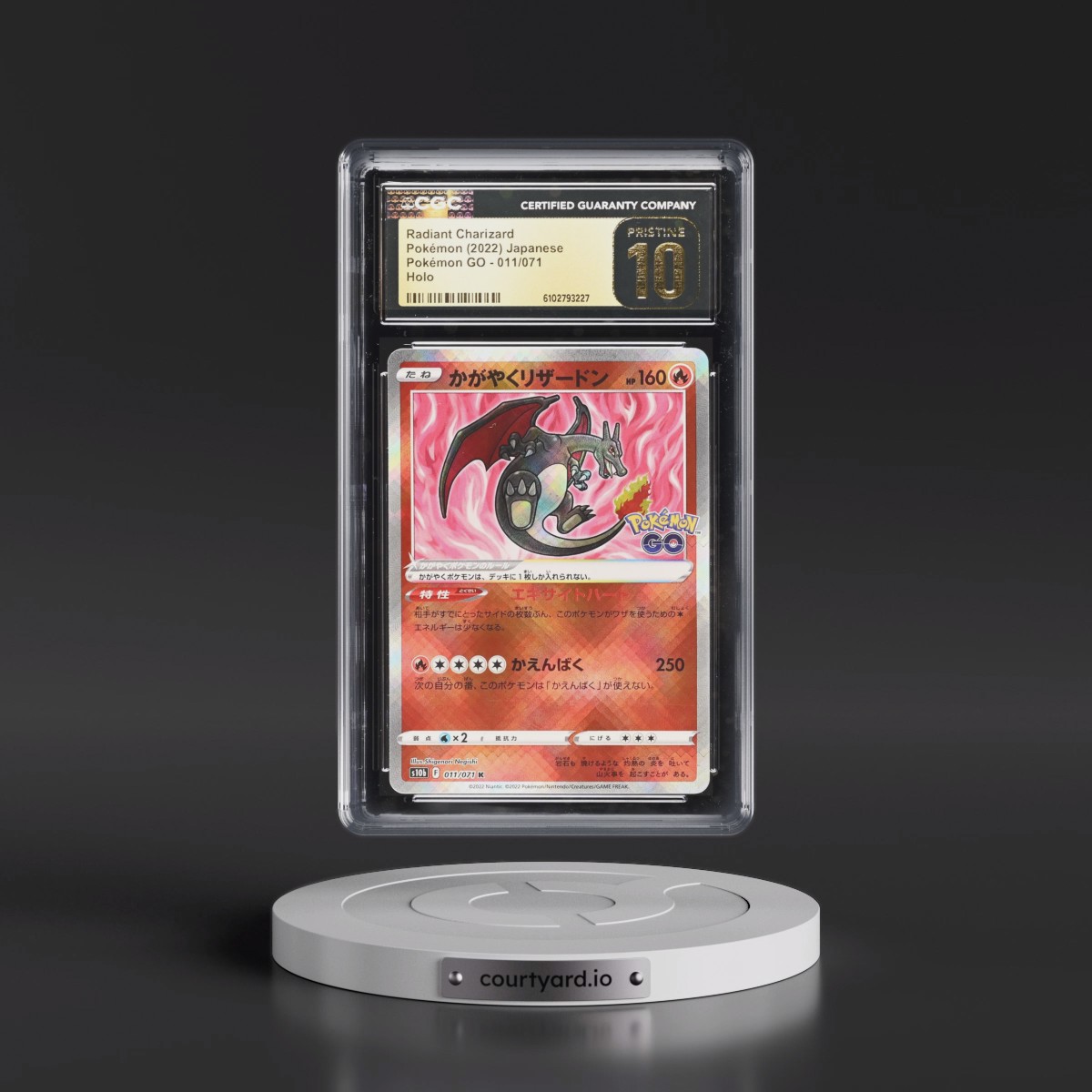 2022 Pokémon GO #011/071 Radiant Charizard - Holo (CGC 10 PRISTINE)