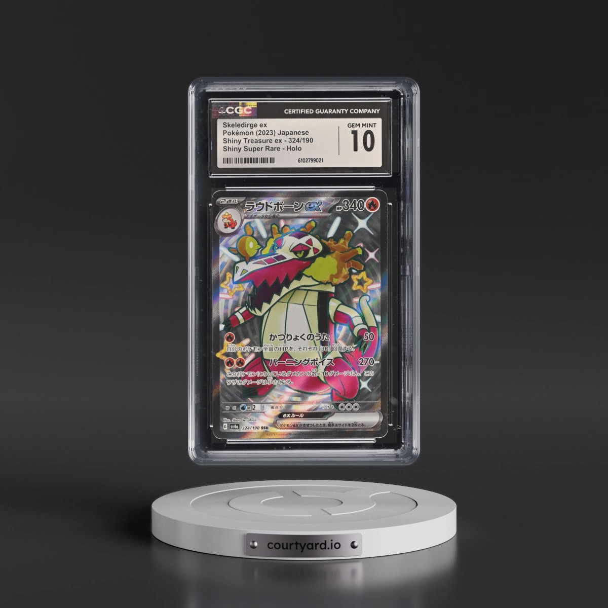 2023 Shiny Treasure ex #324/190 Skeledirge ex - Shiny Super Rare Holo (CGC 10 GEM MINT)