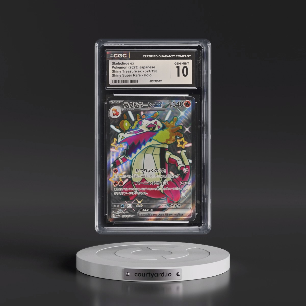 2023 Shiny Treasure ex #324/190 Skeledirge ex - Shiny Super Rare Holo (CGC 10 GEM MINT)