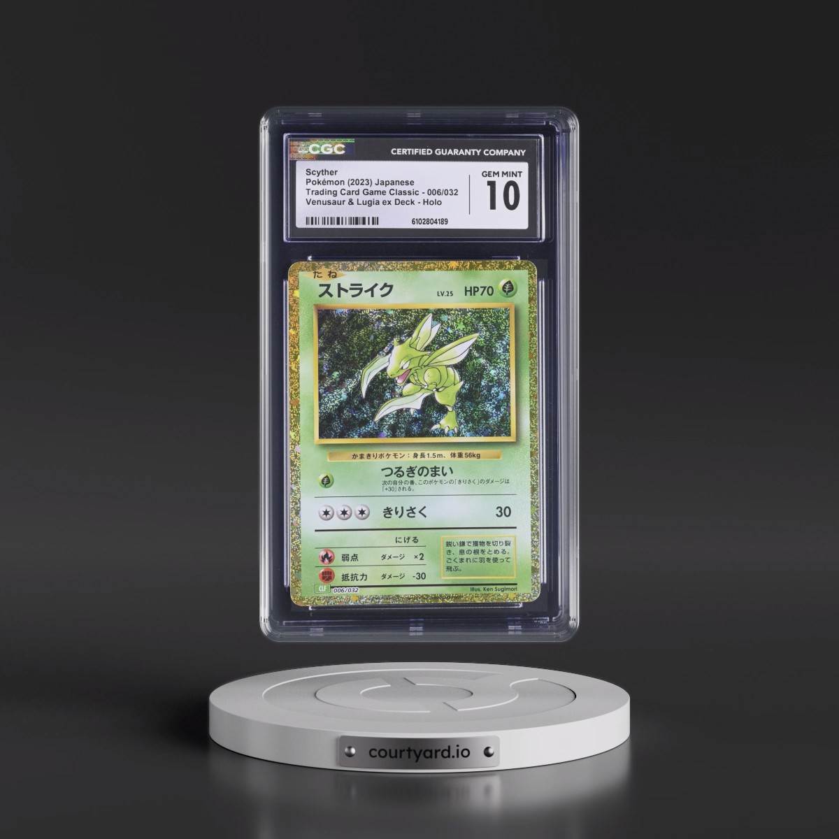 2023 Trading Card Game Classic - CLF, CLL, CLK #006/032 Scyther - Venusaur & Lugia ex Deck - CLF Holo (CGC 10 GEM MINT)