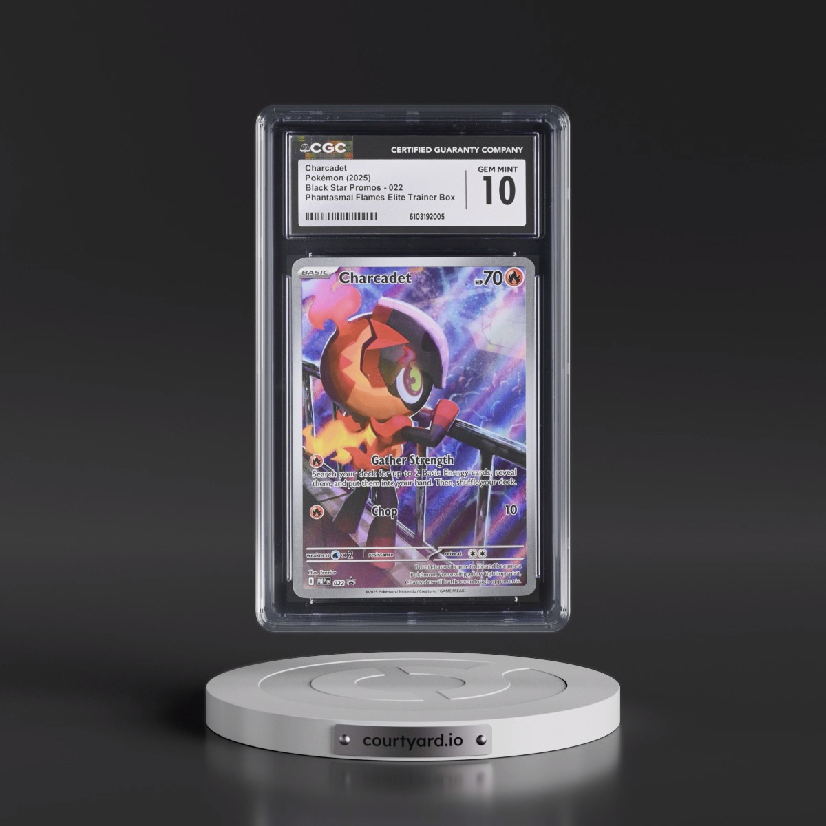 2025 Black Star Promos - Mega Evolution MEP EN Charcadet - Phantasmal Flames Elite Trainer Box (Holo) #022 CGC 10