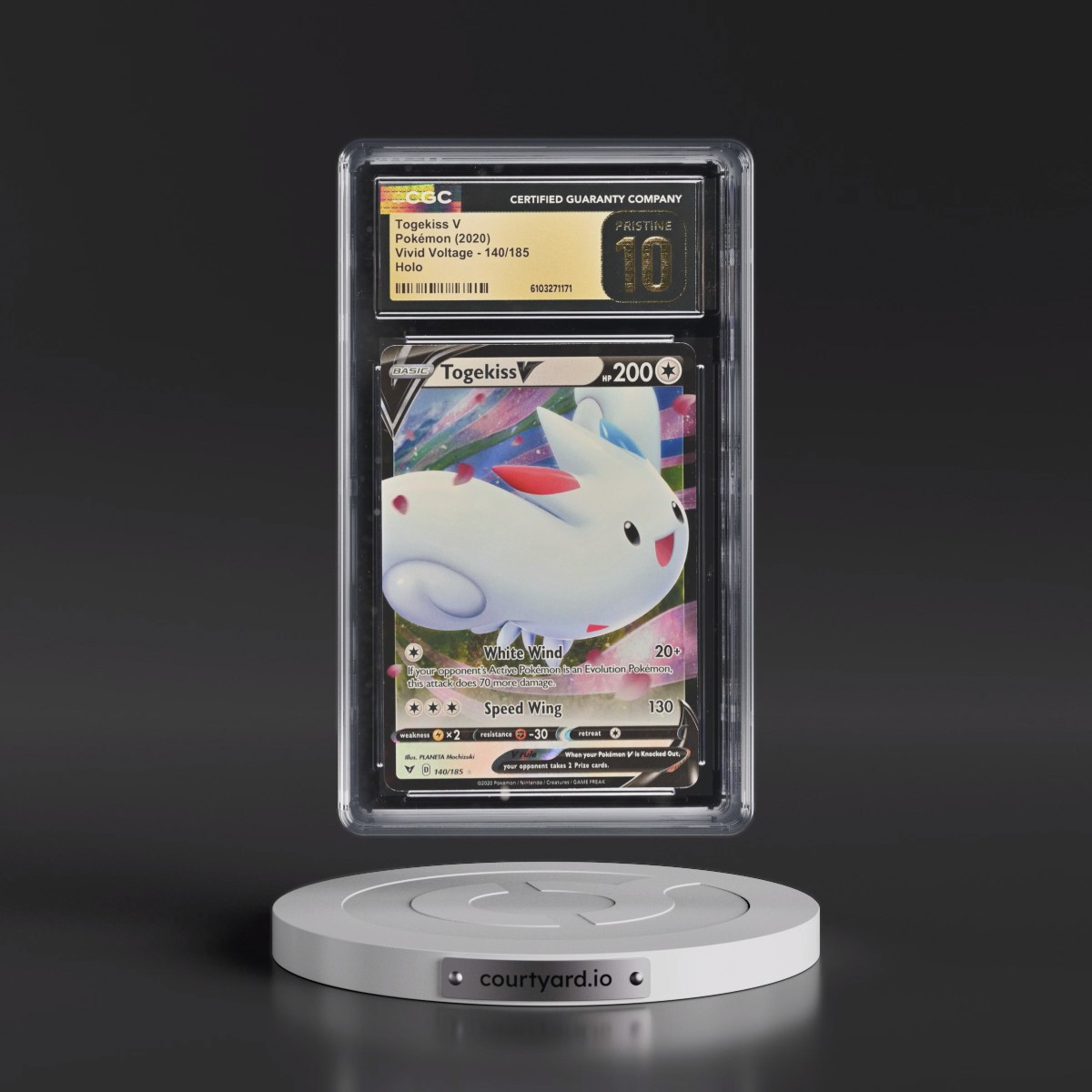 2020 Vivid Voltage #140/185 Togekiss V - Holo (CGC 10 PRISTINE)