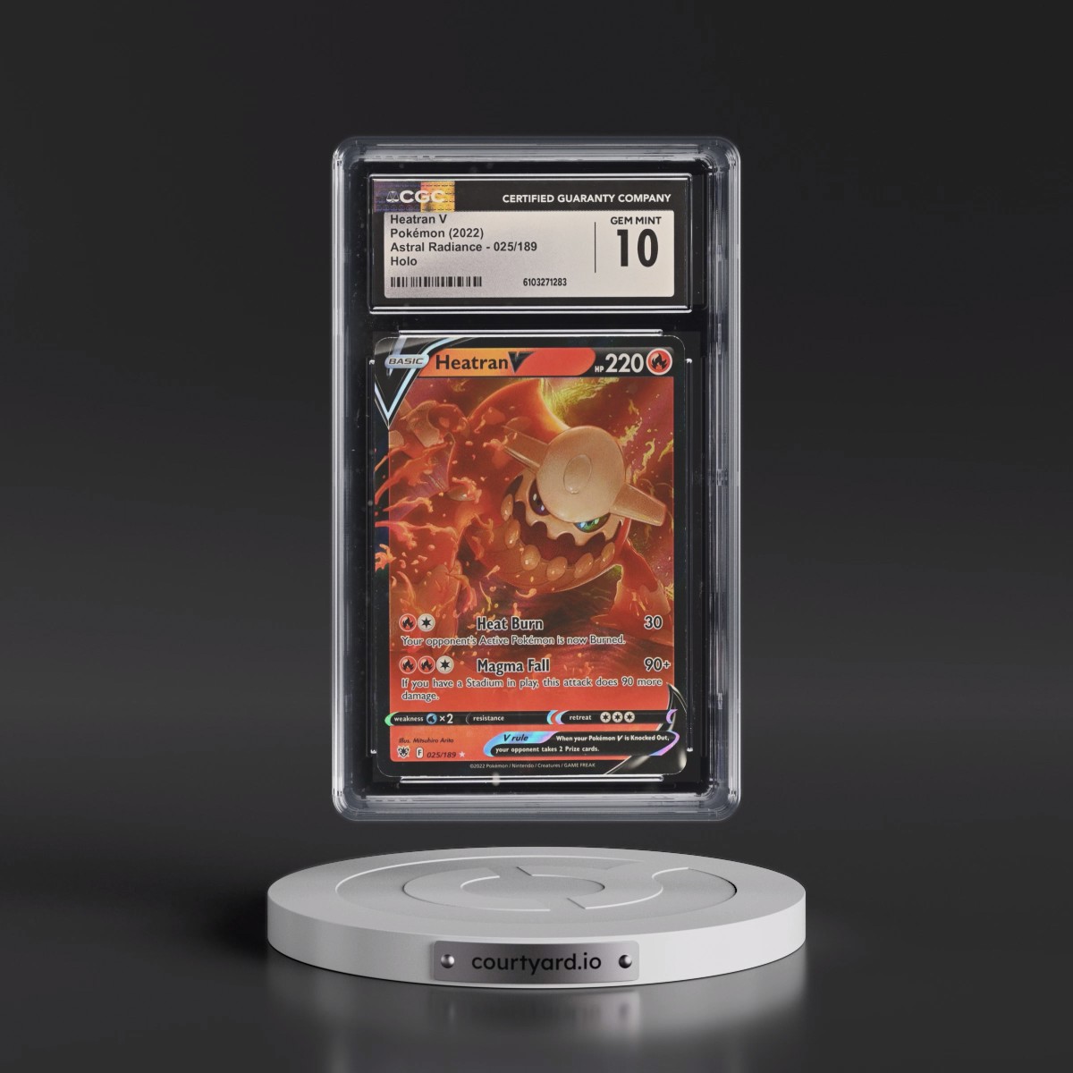 Astral Radiance #025/189 Heatran V - Holo (CGC 10 GEM MINT)