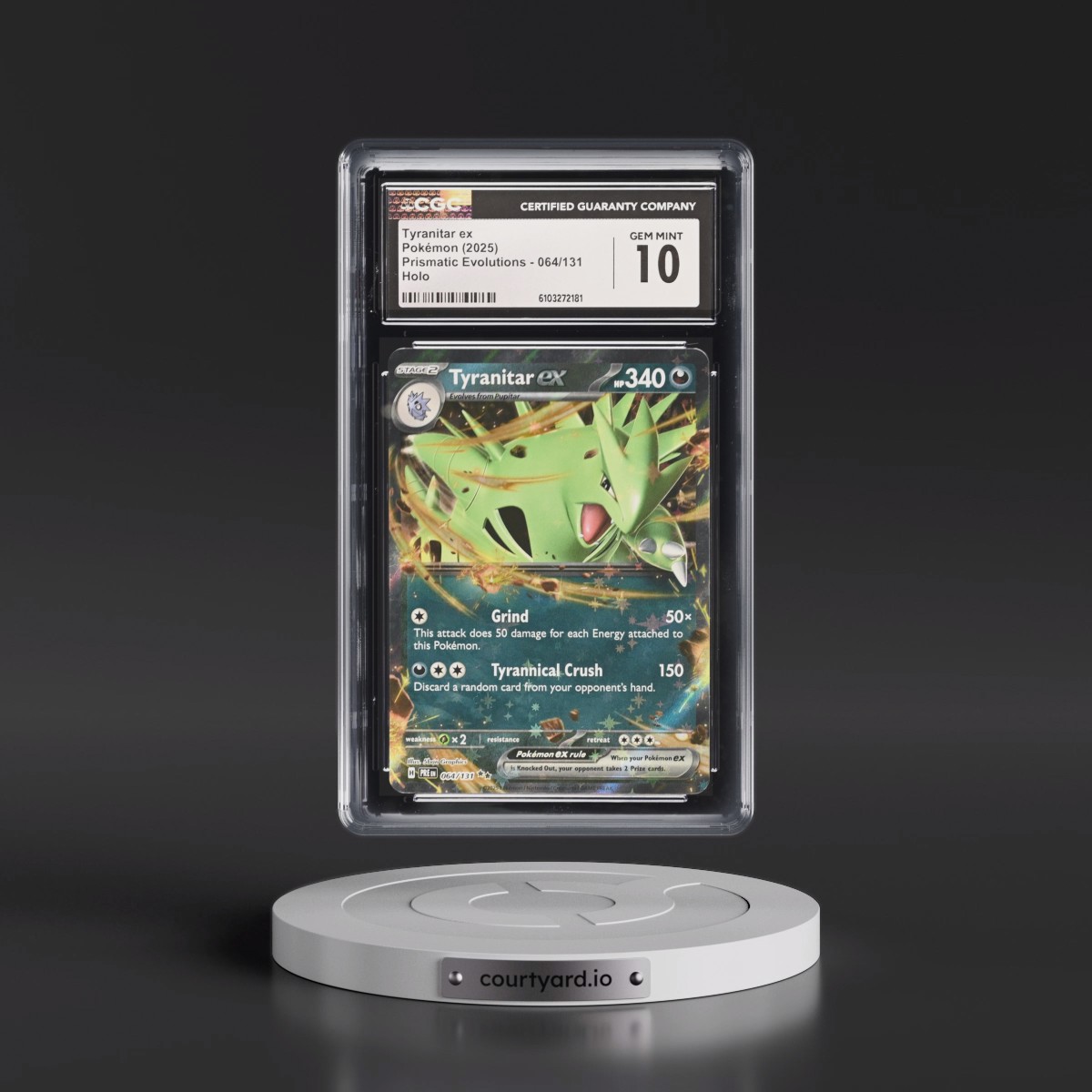 2024 Prismatic Evolutions - PRE EN #064/131 Tyranitar ex - Holo (CGC 10 GEM MINT)