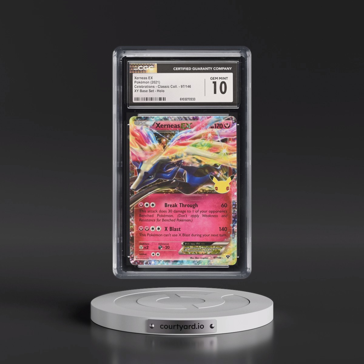 2021 Celebrations - Classic Collection #97/146 Xerneas EX - XY Base Set Holo (CGC 10 GEM MINT)
