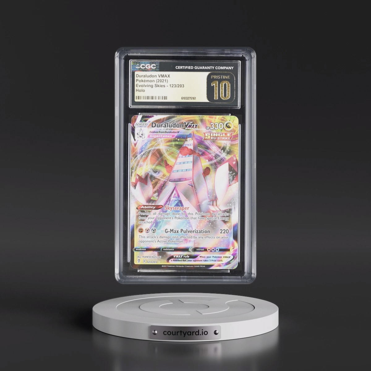 2021 Evolving Skies #123/203 Duraludon VMAX - Holo (CGC 10 PRISTINE)
