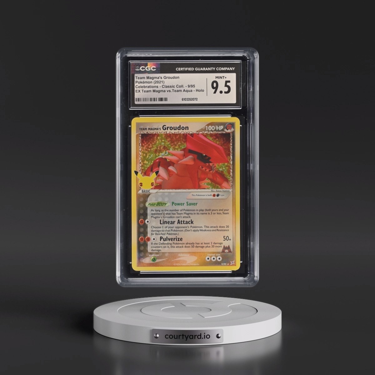 2021 Celebrations - Classic Collection #9/95 Team Magma's Groudon - EX Team Magma vs.Team Aqua Holo (CGC 9.5 MINT+)