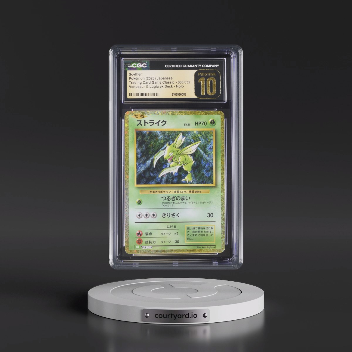 2023 Trading Card Game Classic - CLF, CLL, CLK #006/032 Scyther - Venusaur & Lugia ex Deck - CLF Holo (CGC 10 PRISTINE)