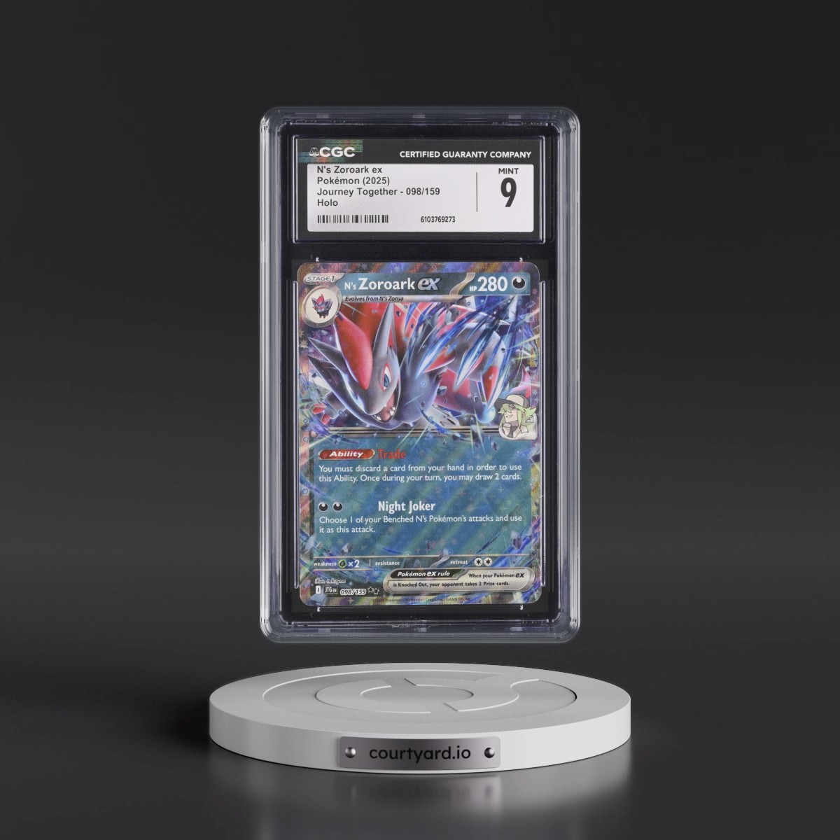 2024 Journey Together - JTG EN #098/159 N's Zoroark ex - Holo (CGC 9 MINT)
